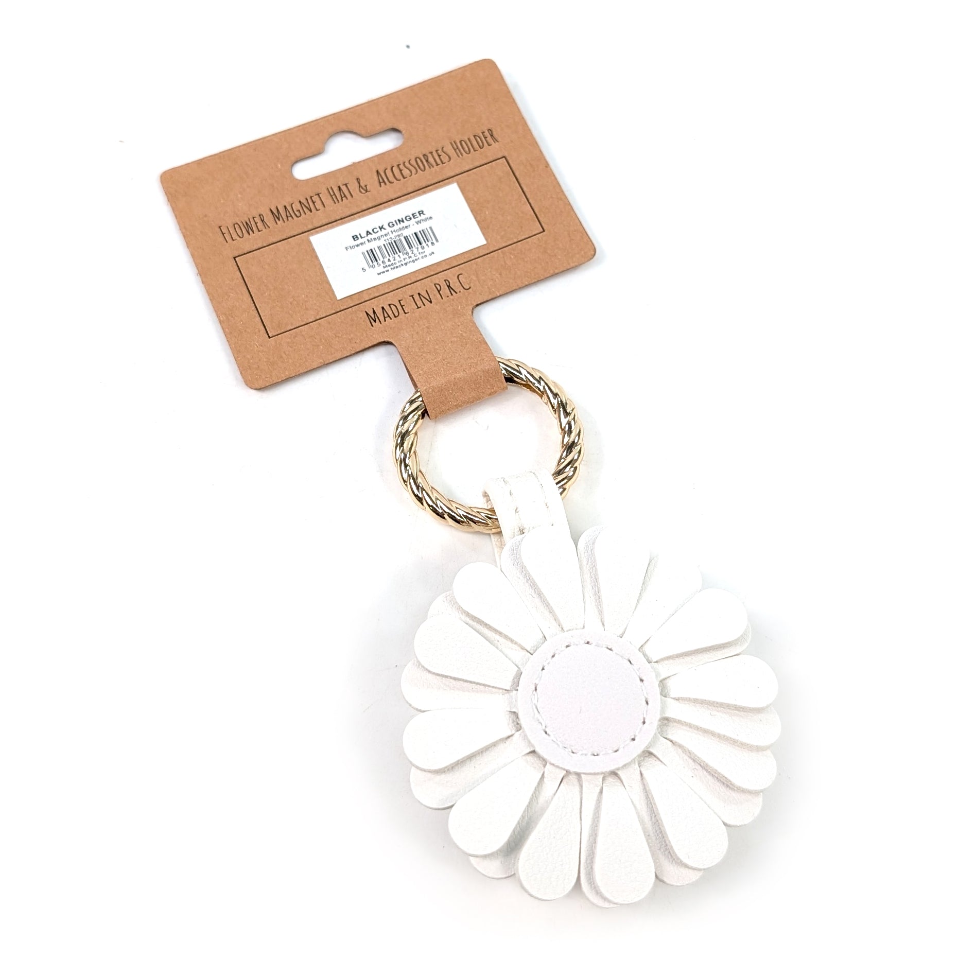 Flower Magnet Holder - White