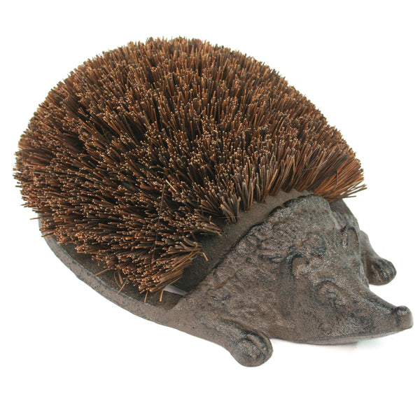 Cast Iron Boot Cleaning Brush - Hedgehog