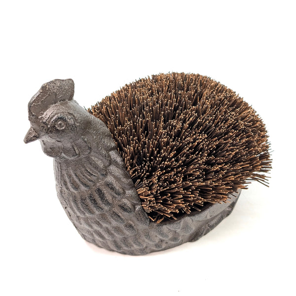 Cast Iron Boot Cleaning Brush - Chicken