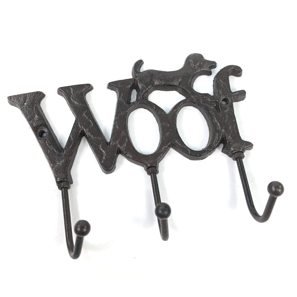 Cast Iron 'Woof' Hooks