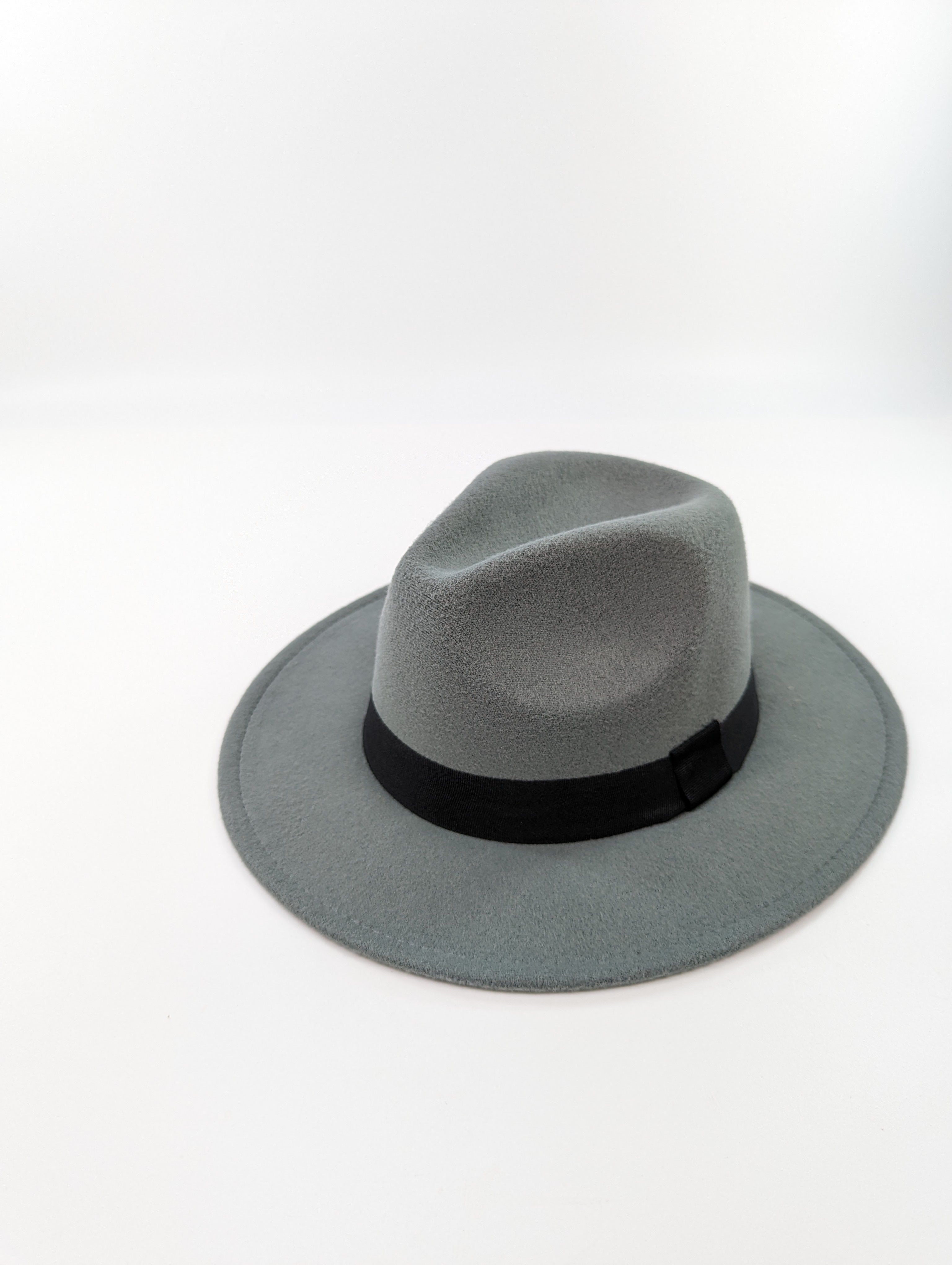 Grey / Black Fedora Hat