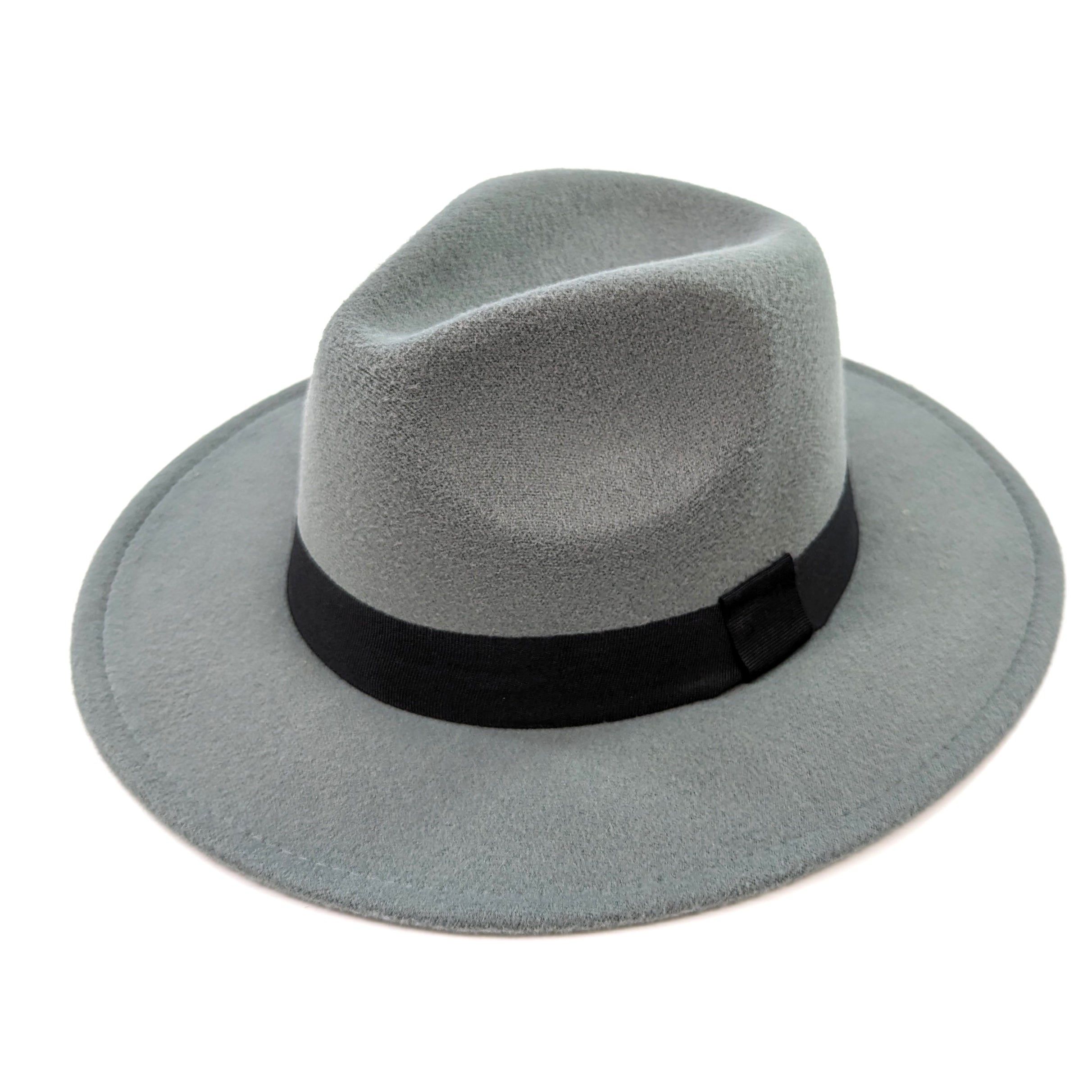 Grey / Black Fedora Hat