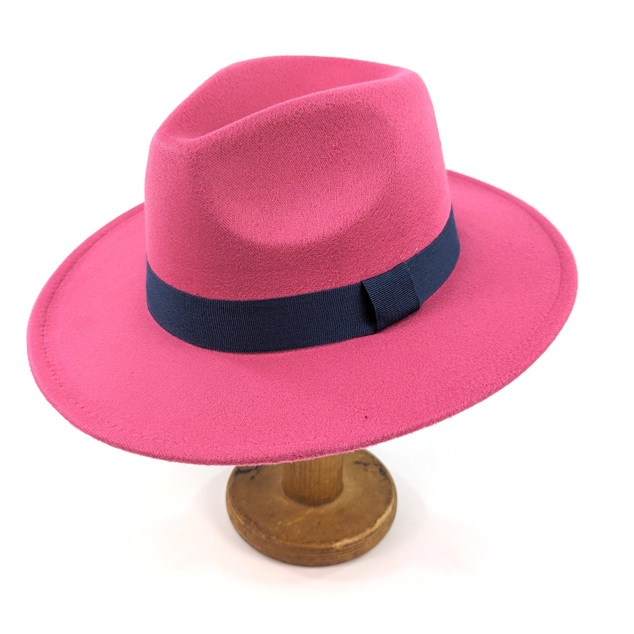 Pink / Black Fedora Hat