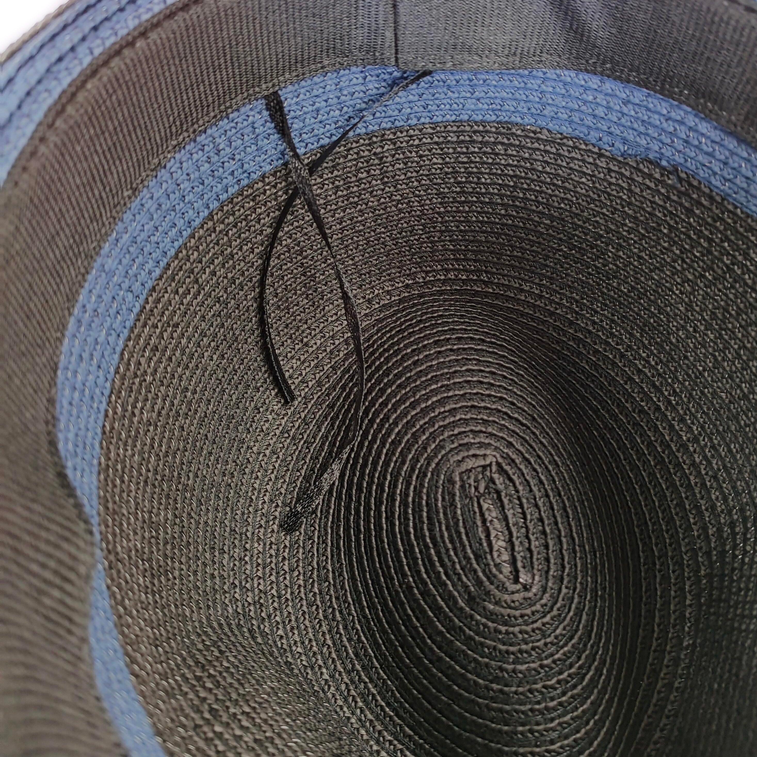 Chapeau Pliable Trilby avec Ruban - Bleu Foncé