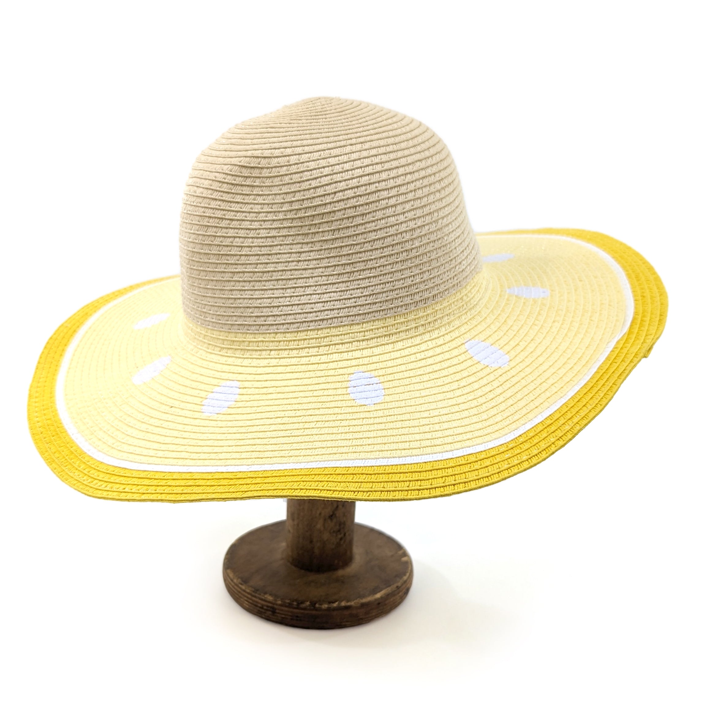 Chapeau de Soleil Pliable à Large Bord - Jaune Citron (57cm)