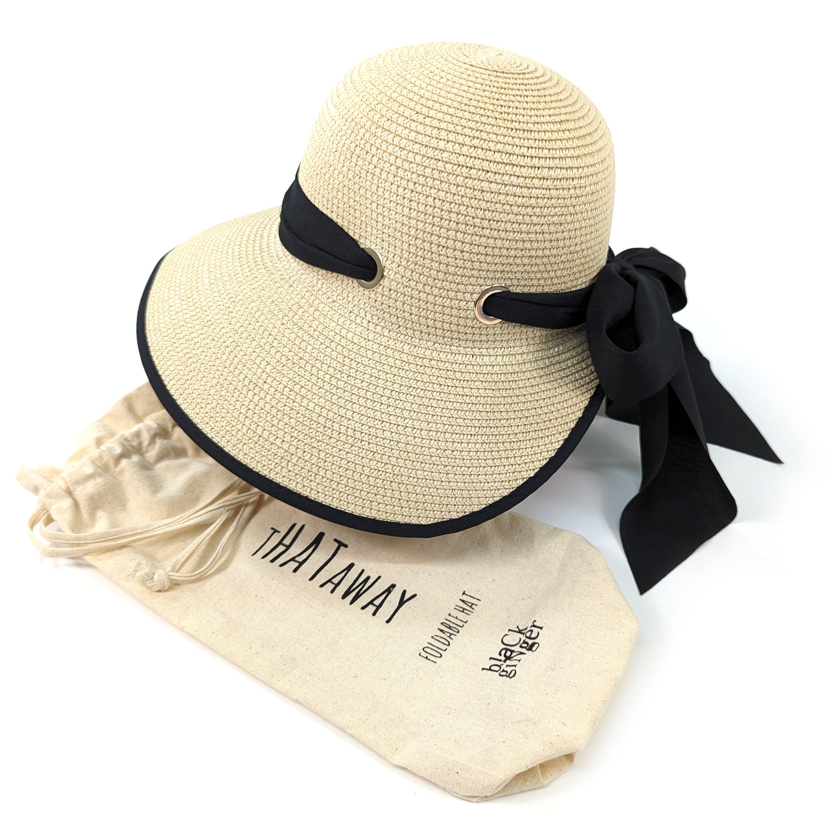 Open Back Multiway Foldable Hat - Natural