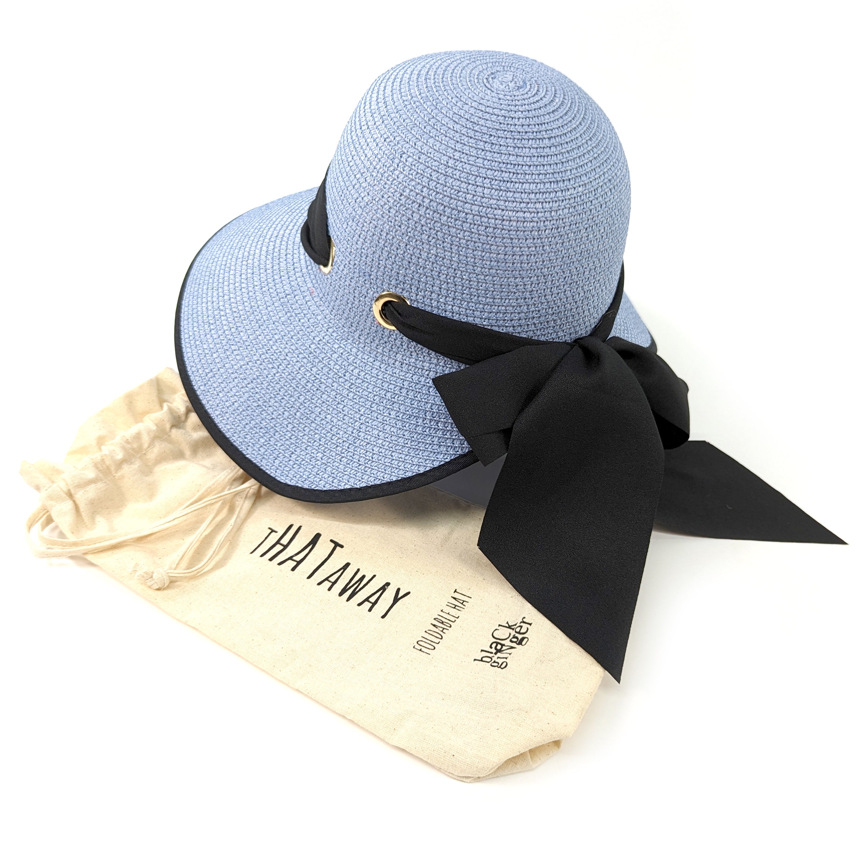 Open Back Multiway Foldable Hat - Denim Blue