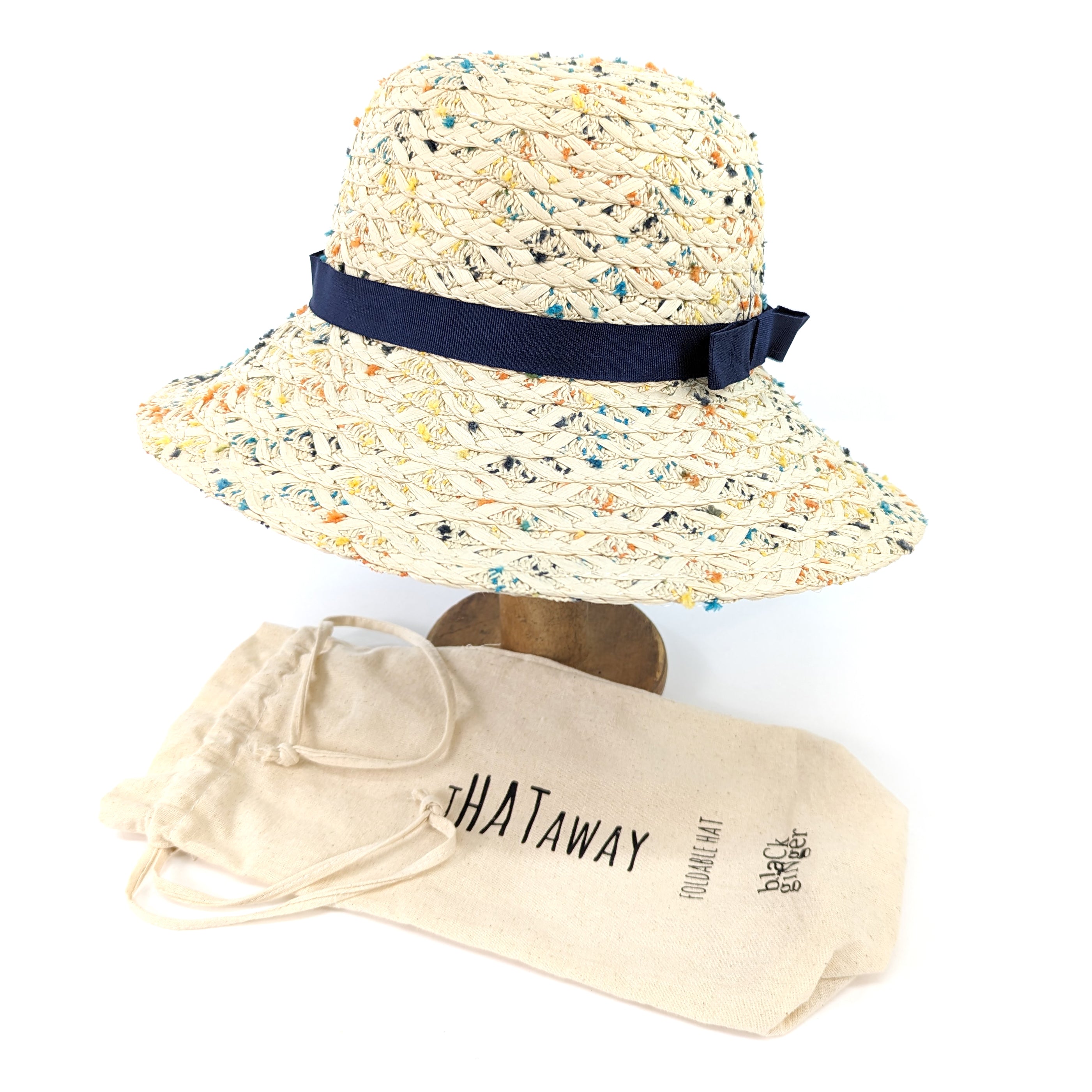 Confetti Cloche Foldable Hat - Cream