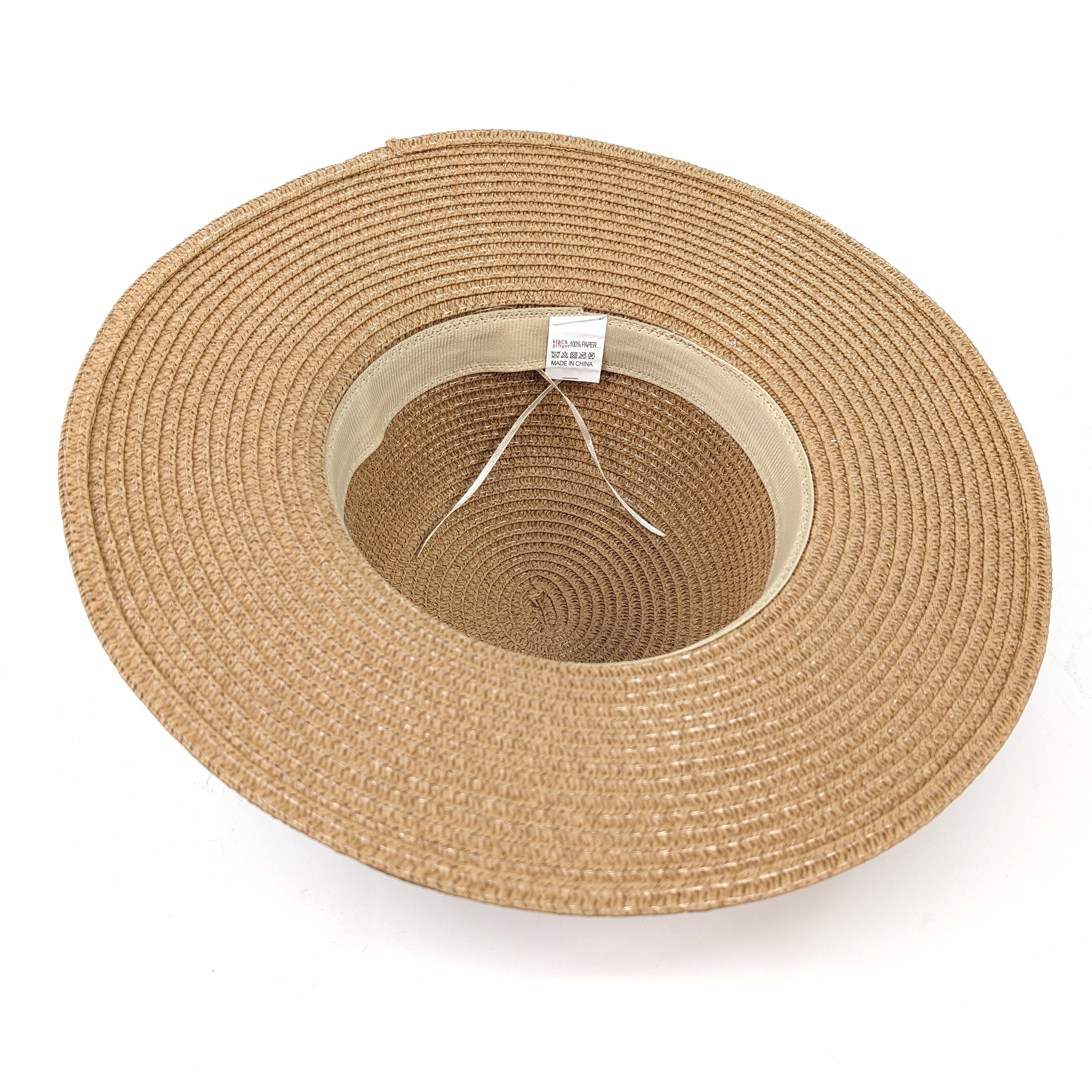 Chapeau Pliable Cloche Feuille d'Or - Naturel Foncé