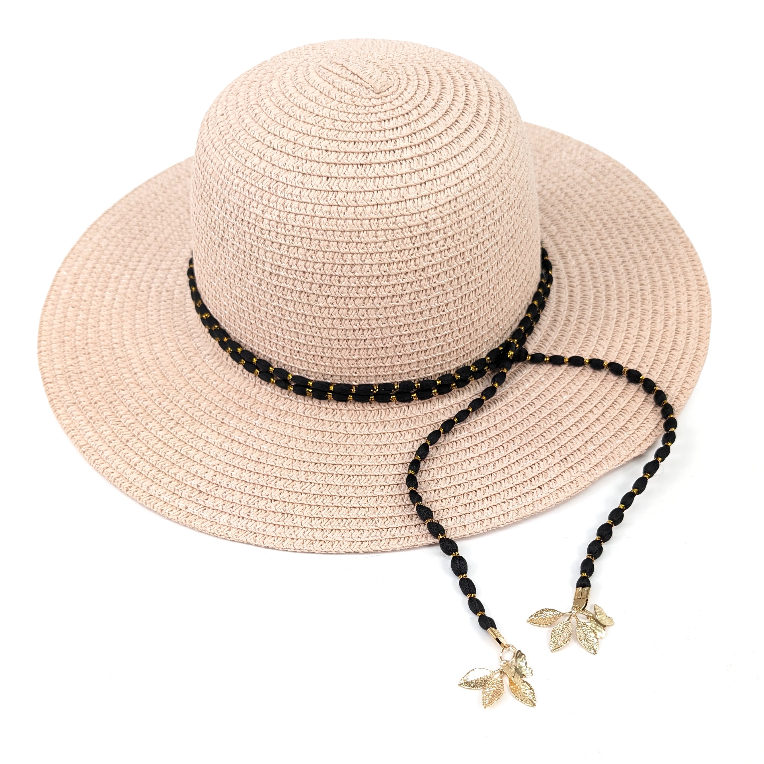 Chapeau Pliable Cloche Feuille d'Or - Rose Clair