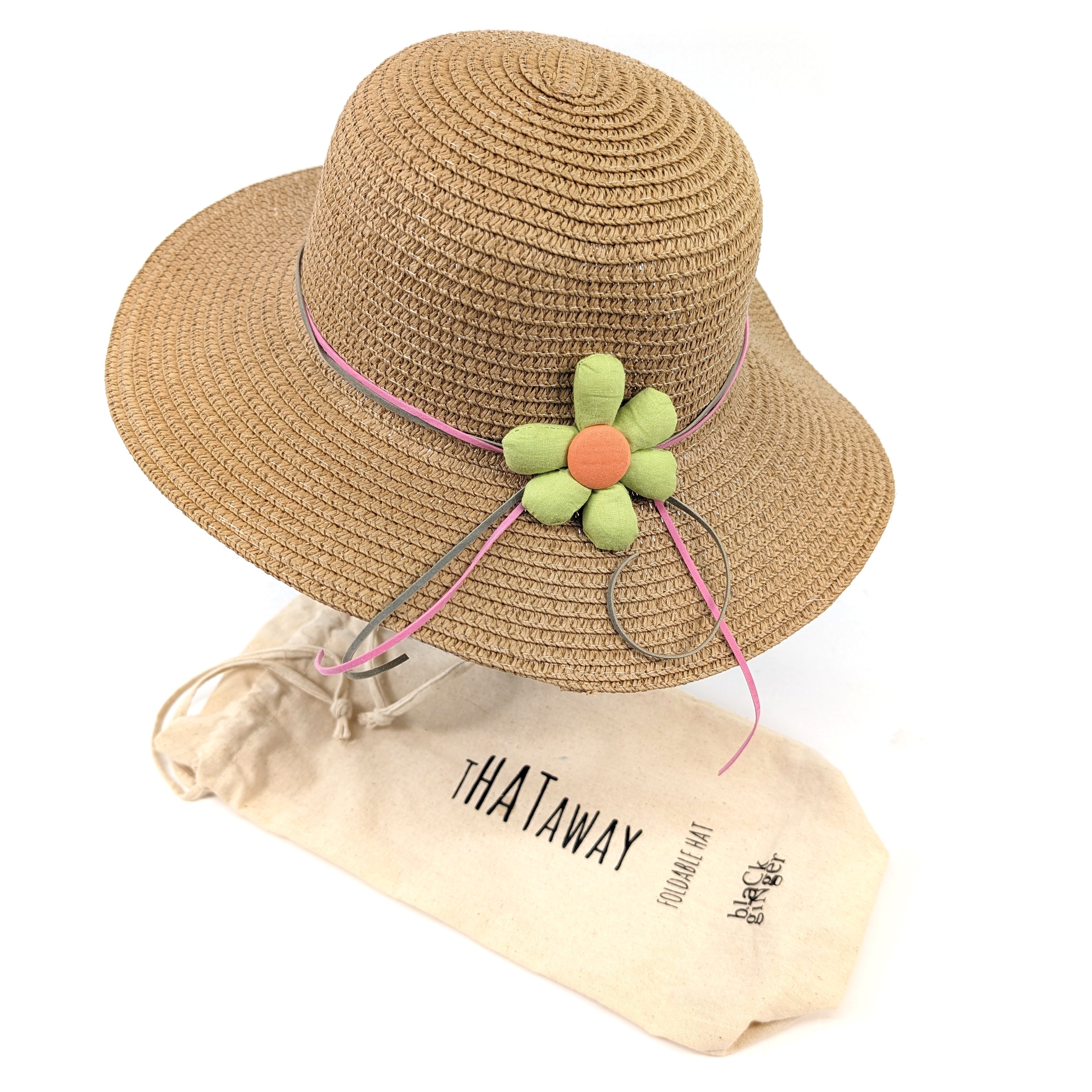 Chapeau Pliable Pour Enfants - Fleur Naturelle Foncé