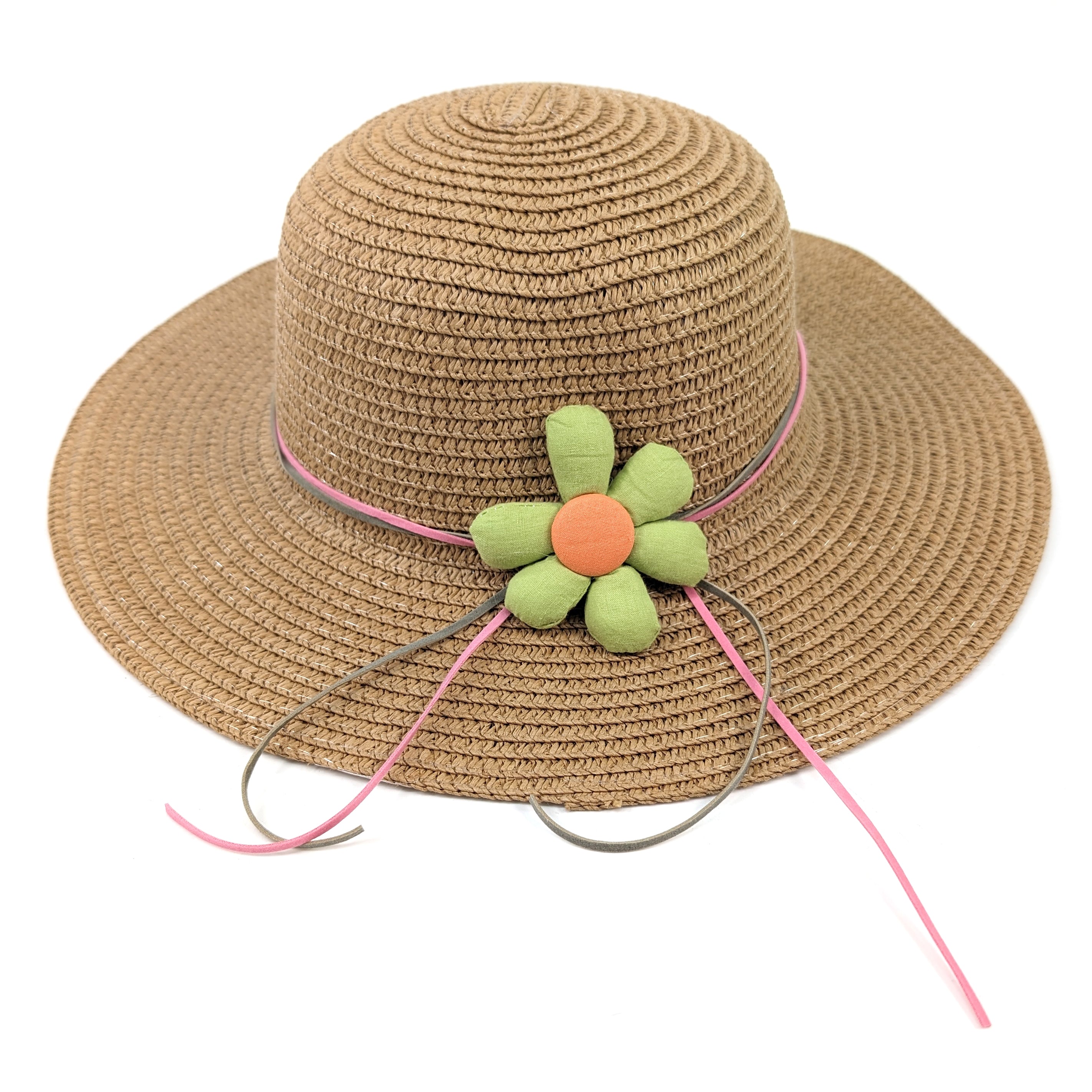 Chapeau Pliable Pour Enfants - Fleur Naturelle Foncé