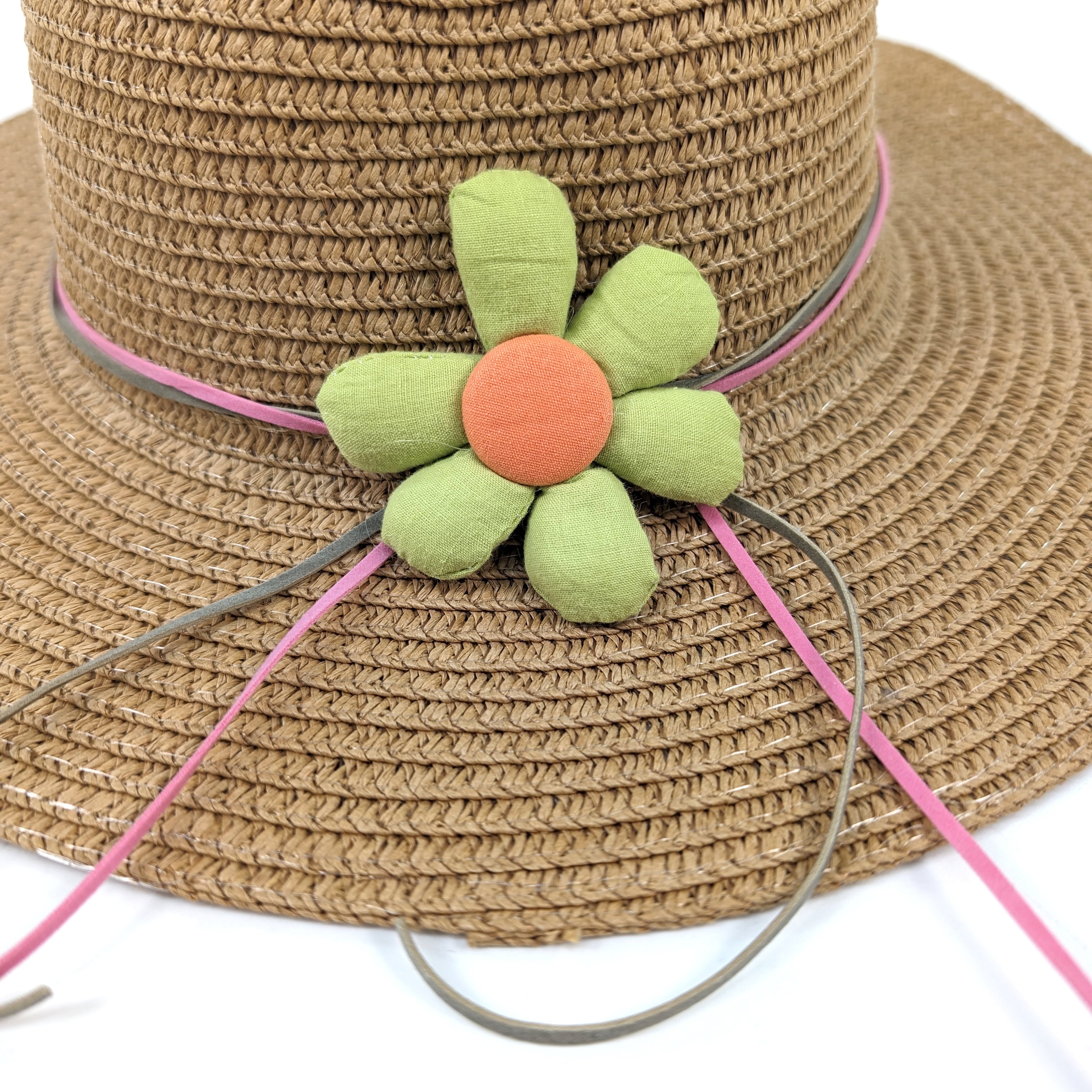 Chapeau Pliable Pour Enfants - Fleur Naturelle Foncé