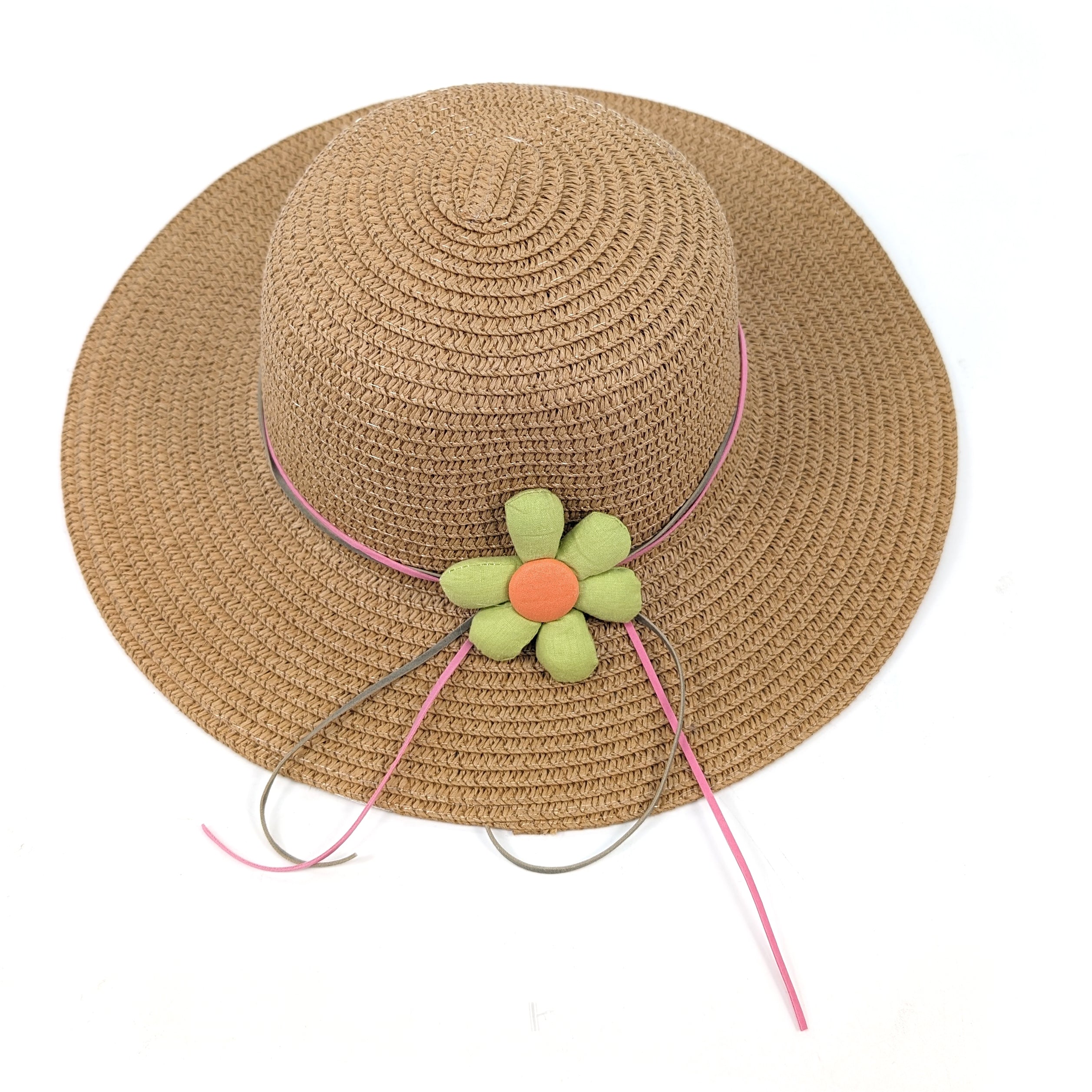 Chapeau Pliable Pour Enfants - Fleur Naturelle Foncé