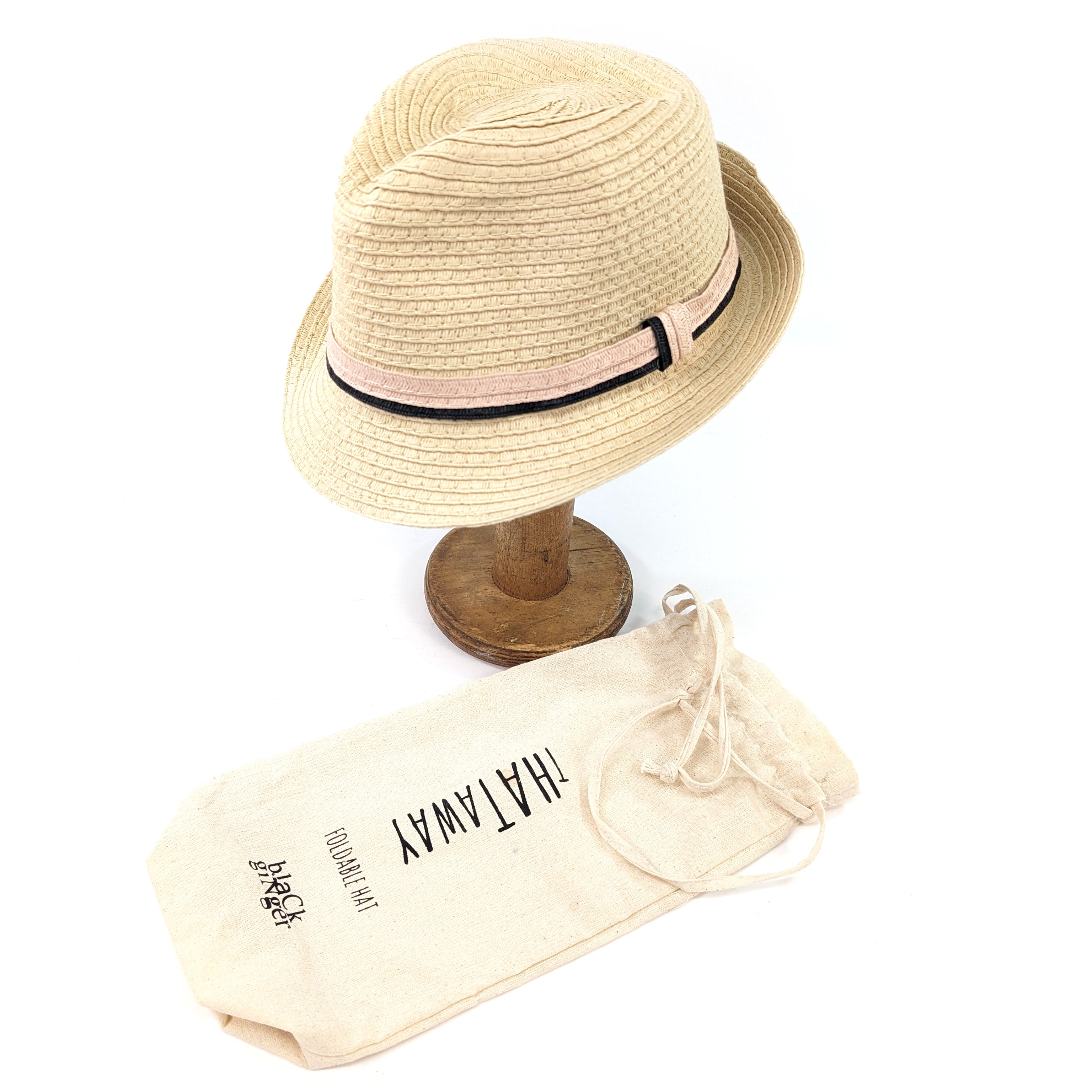 Chapeau Trilby Pliable Enfant - Bande Rose