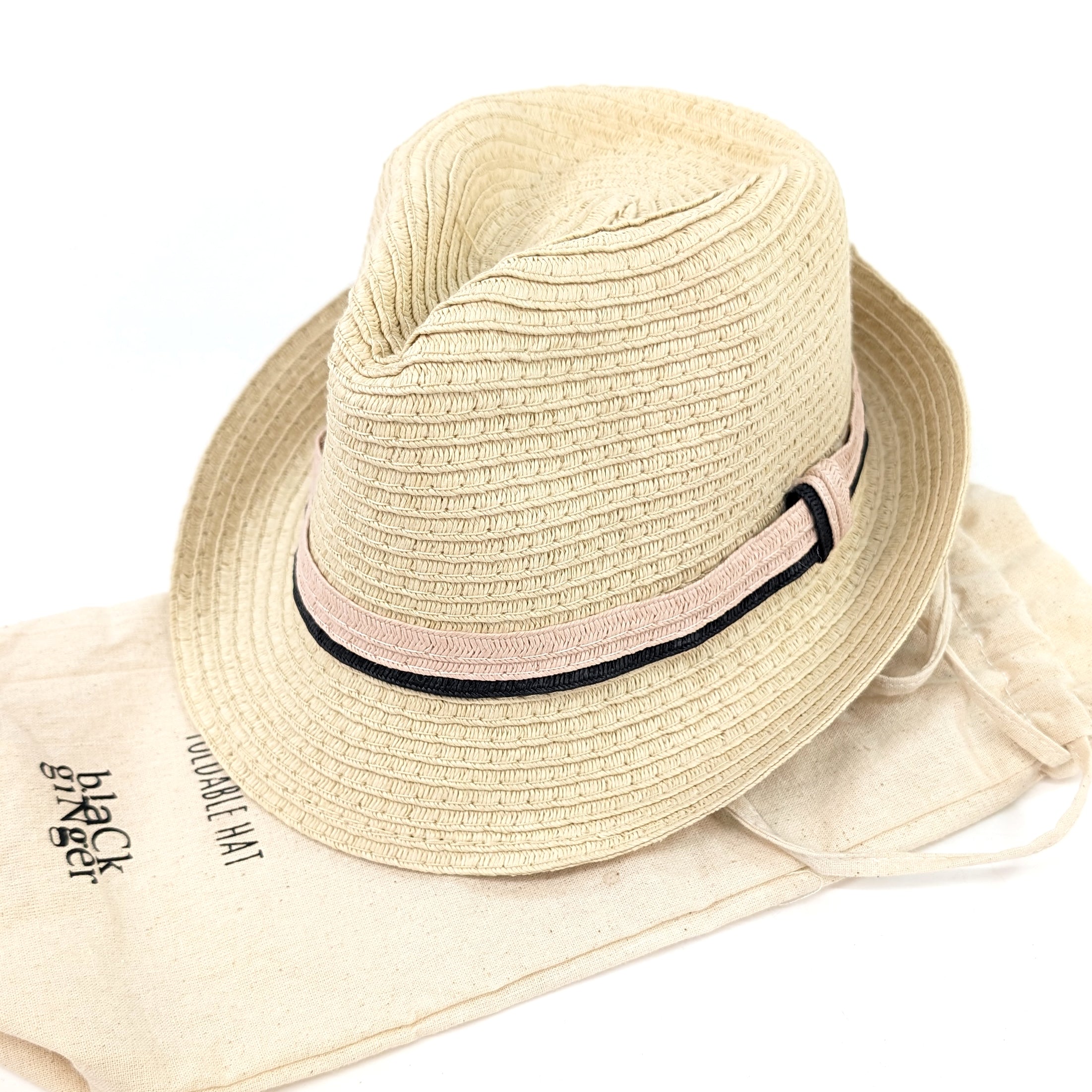 Chapeau Trilby Pliable Enfant - Bande Rose