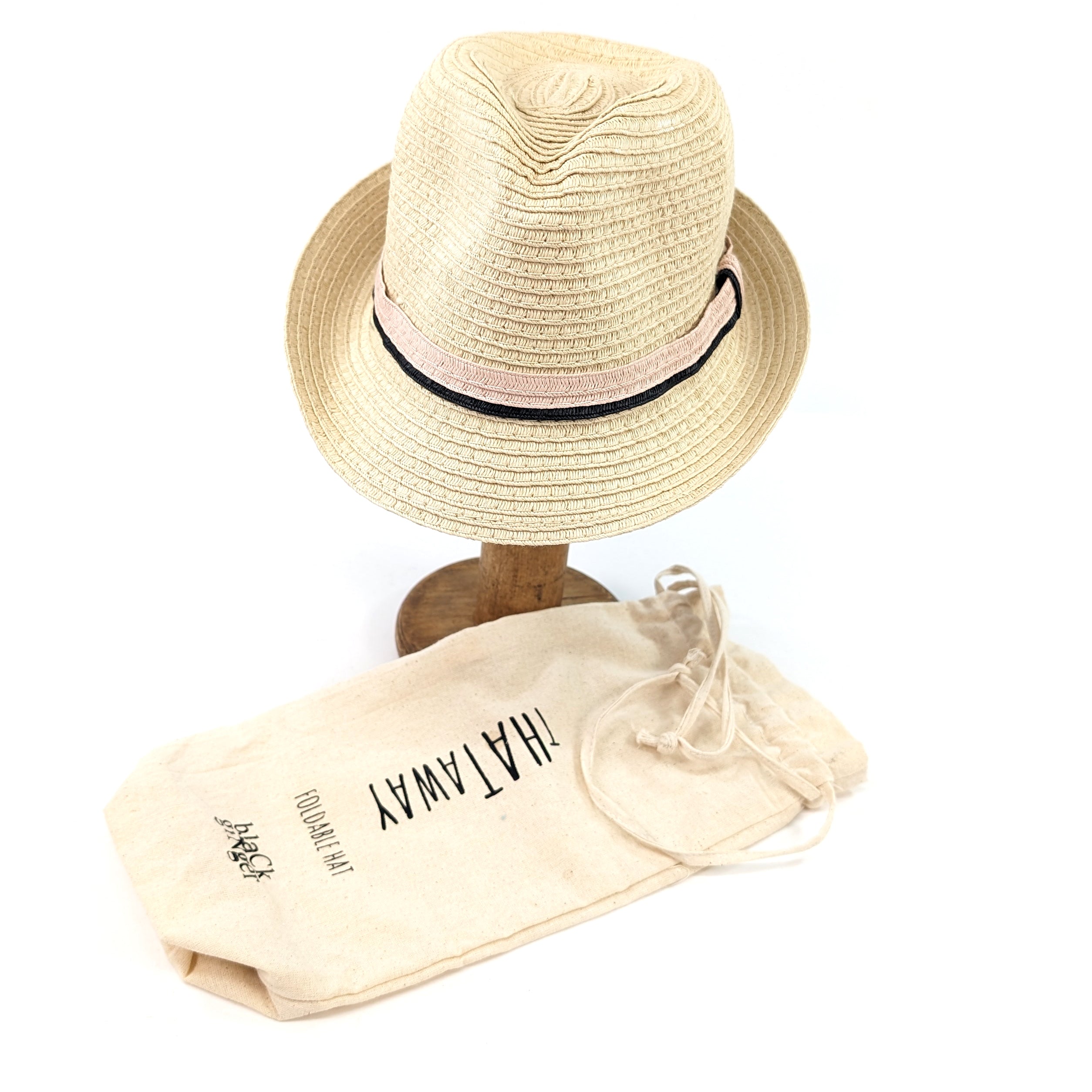 Chapeau Trilby Pliable Enfant - Bande Rose