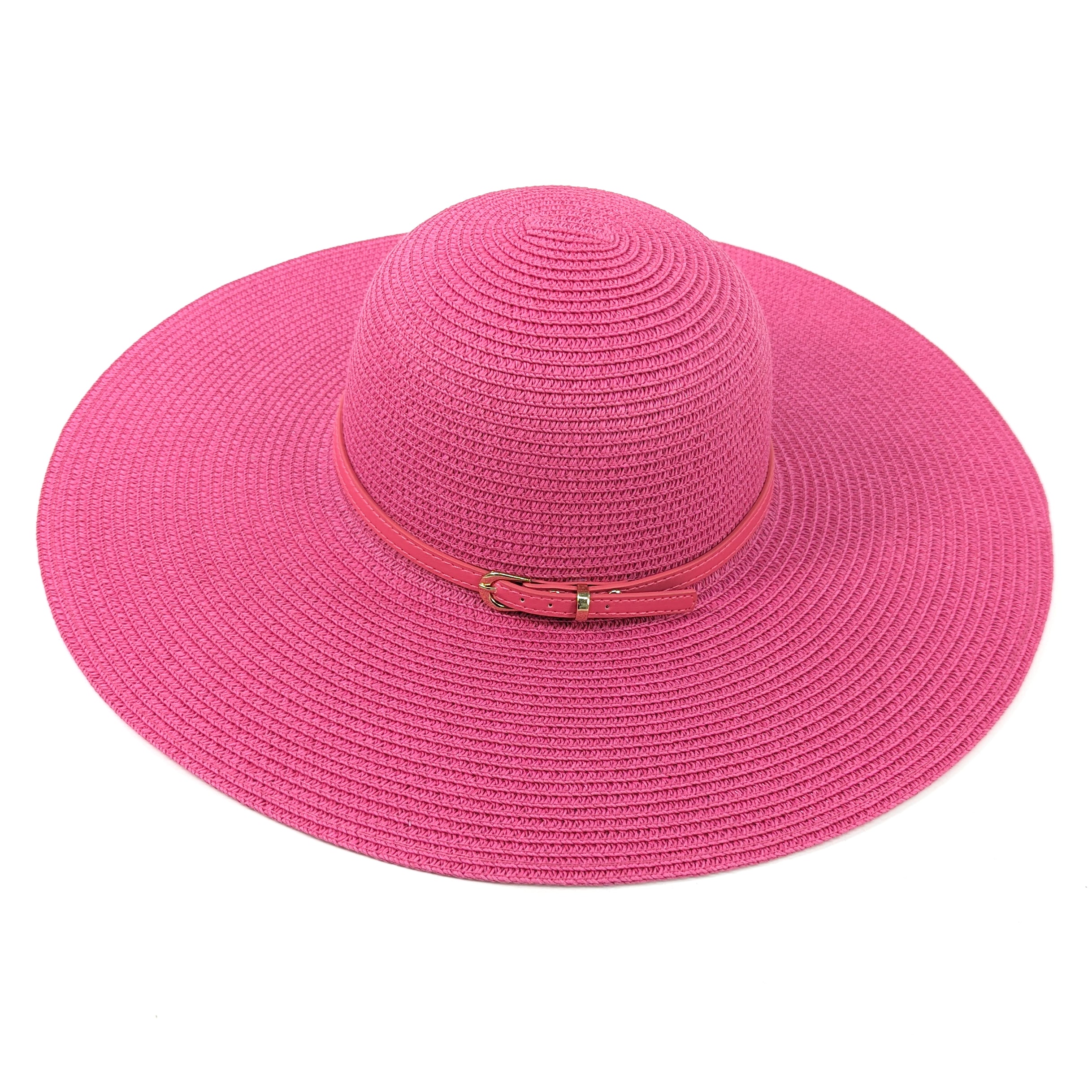 Bright and Bold Wide Brim Foldable Hat - Fuchsia