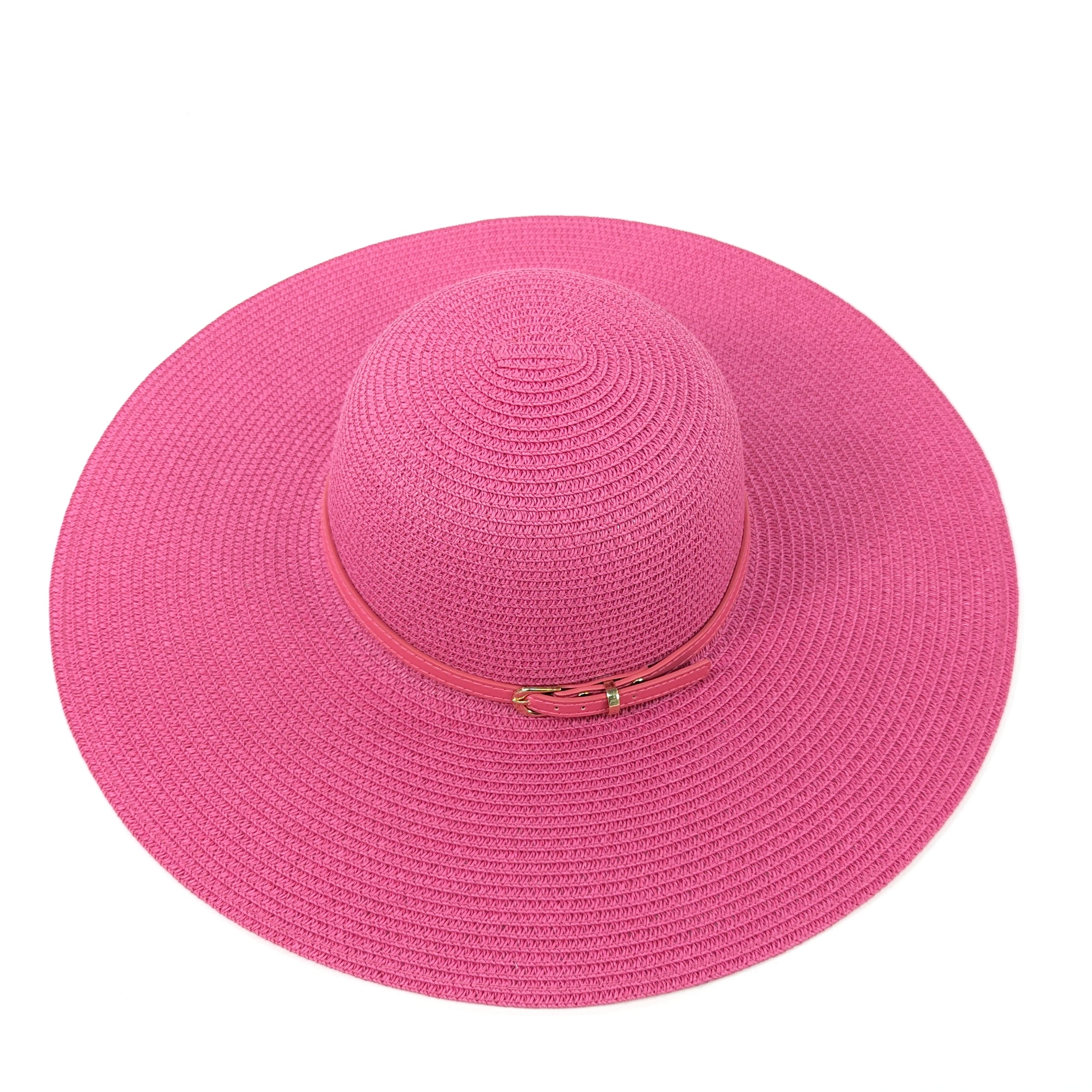 Bright and Bold Wide Brim Foldable Hat - Fuchsia