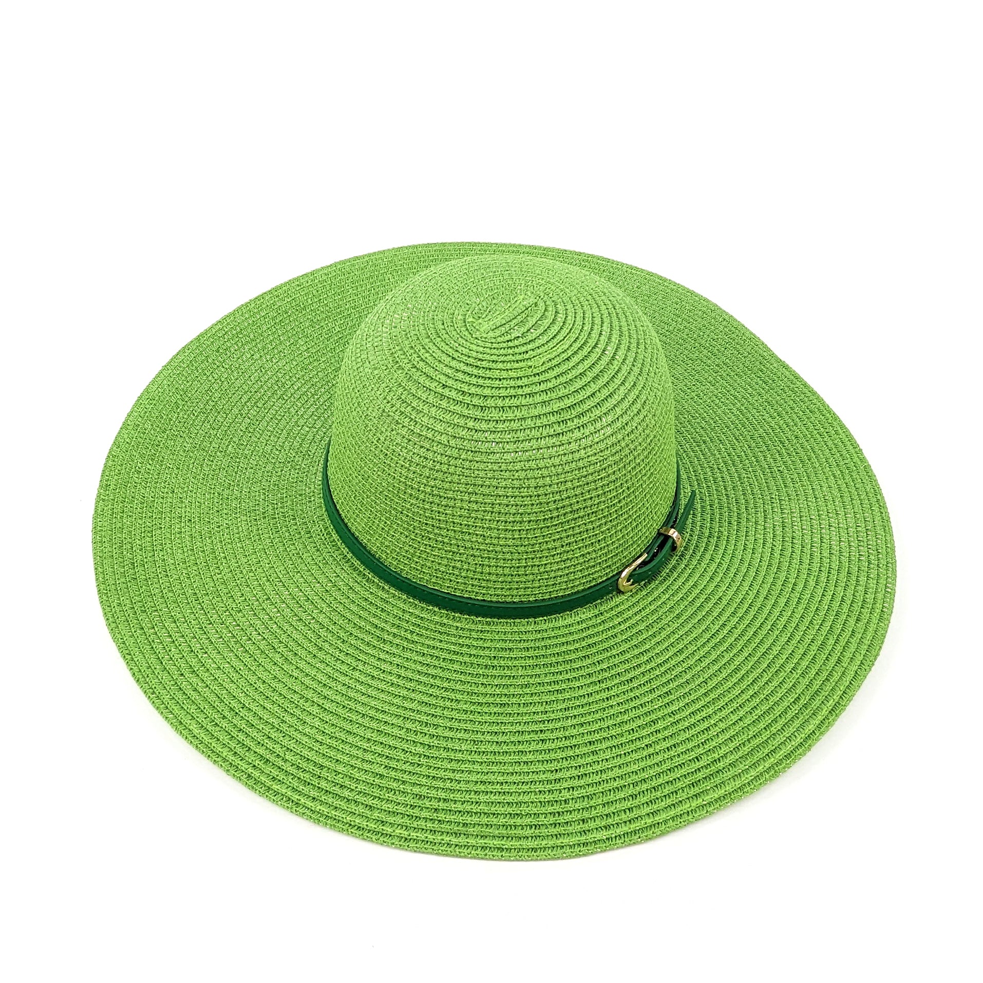 Chapeau pliable à large bord brillant et audacieux - Parkeet Green