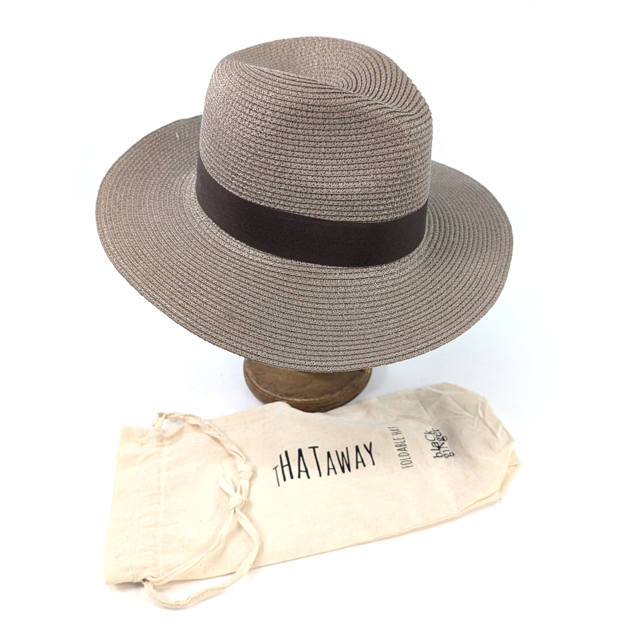 Mocha Panama Foldable Hat (57cm)