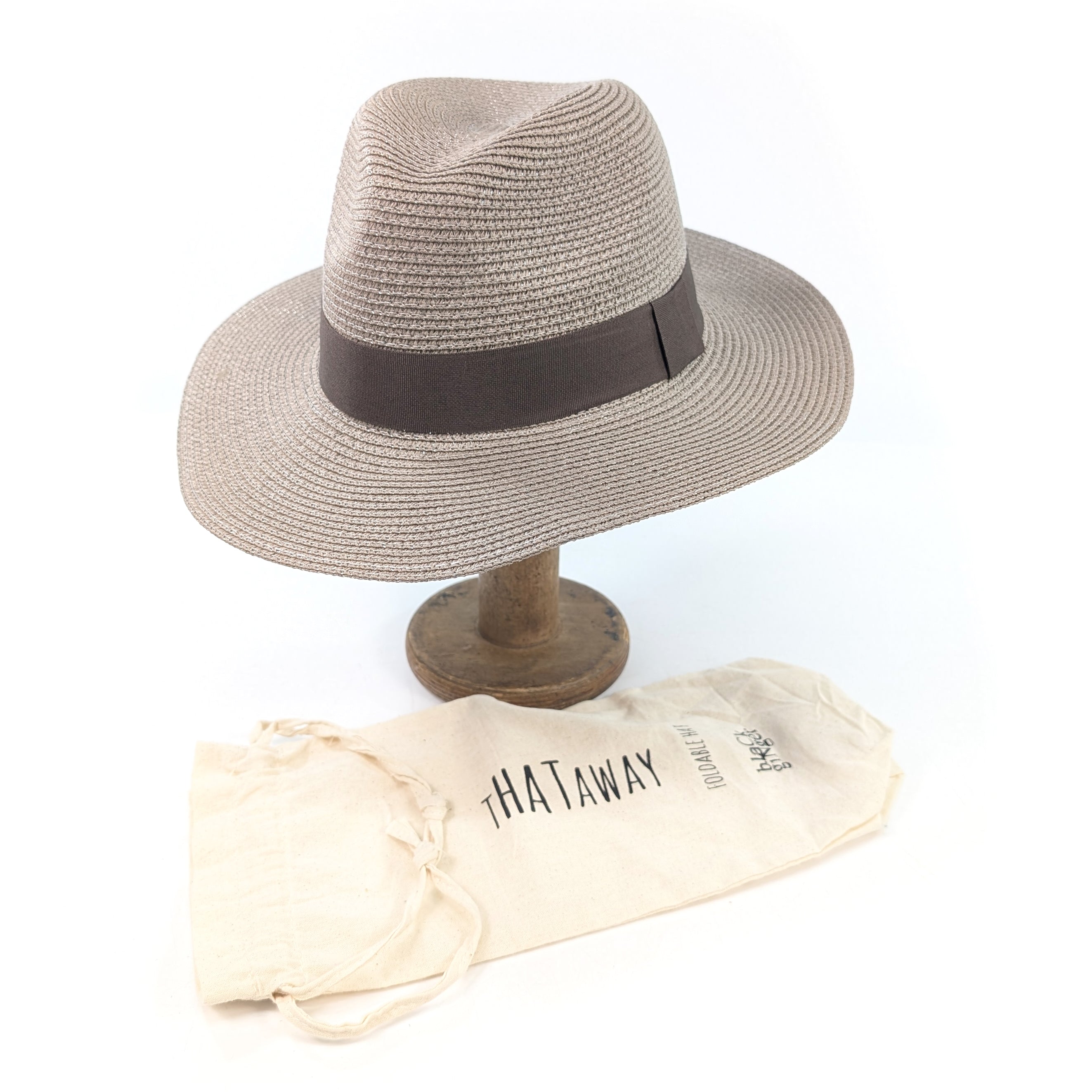 Mocha Panama Foldable Hat (57cm)