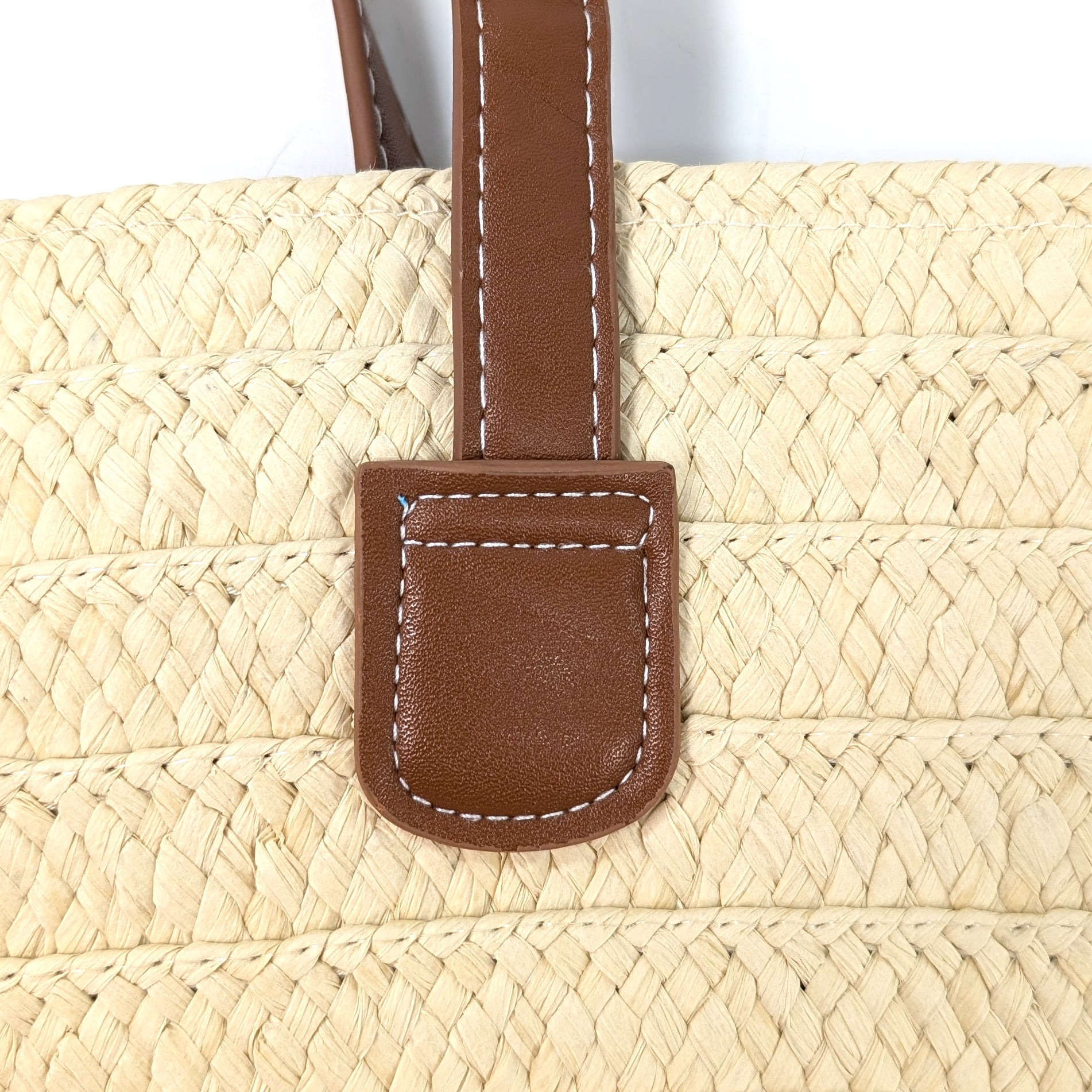 Straw Style Shoulder Bag - Natural