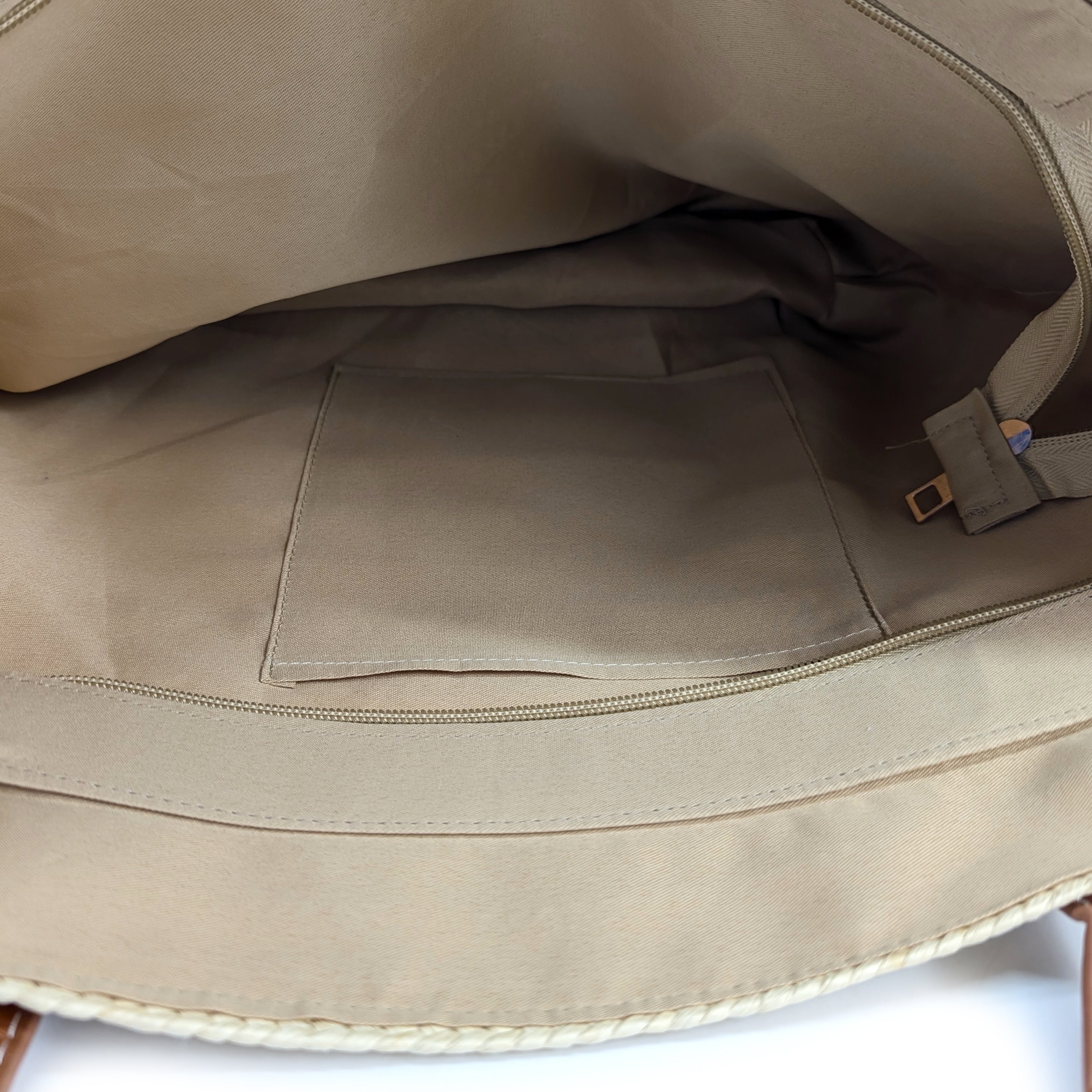 Straw Style Shoulder Bag - Natural