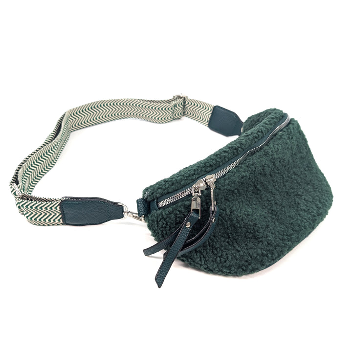 Crossbody Sling Bag - Teddy Bear - Green