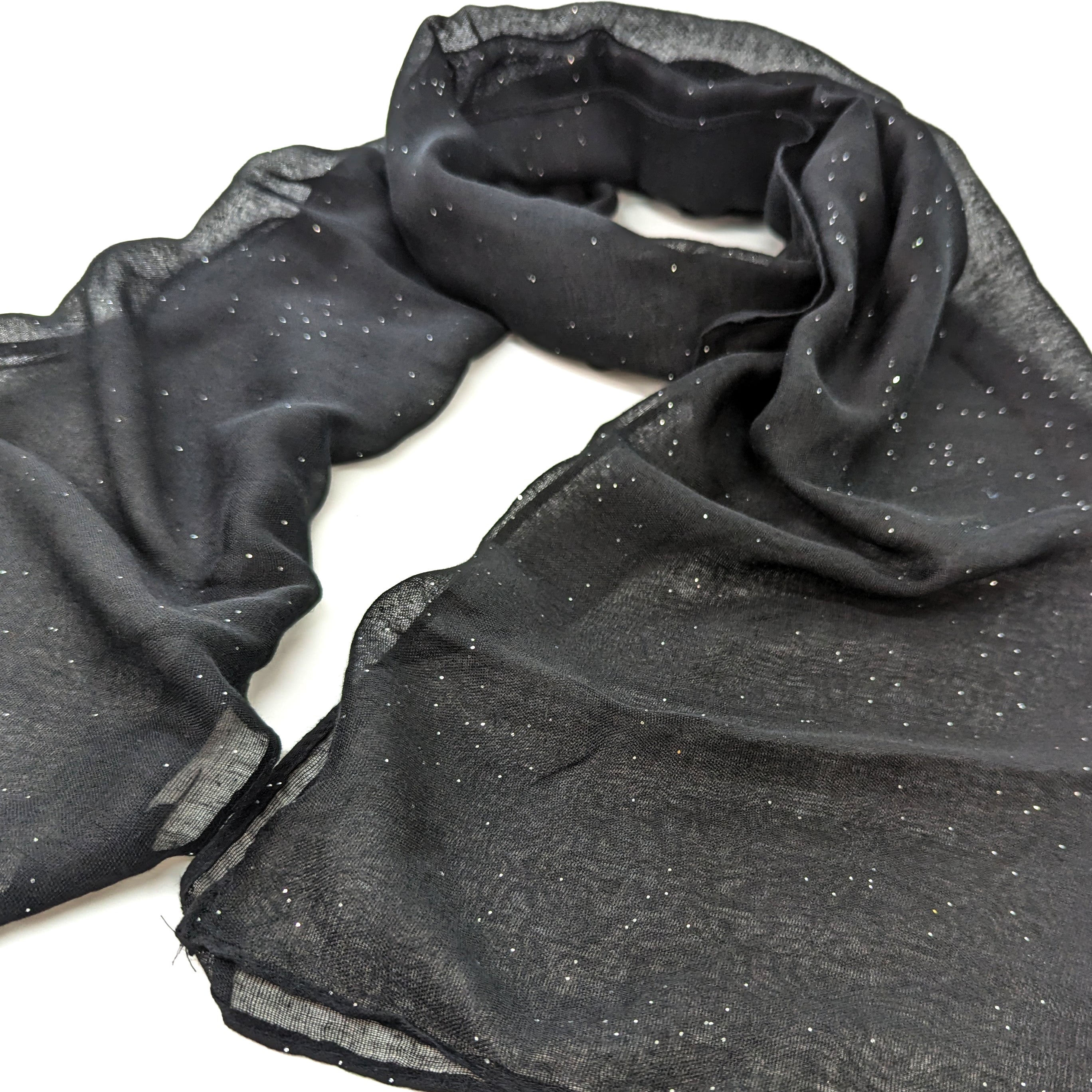 Viano - Écharpe scintillante - Noir (50x180cm)