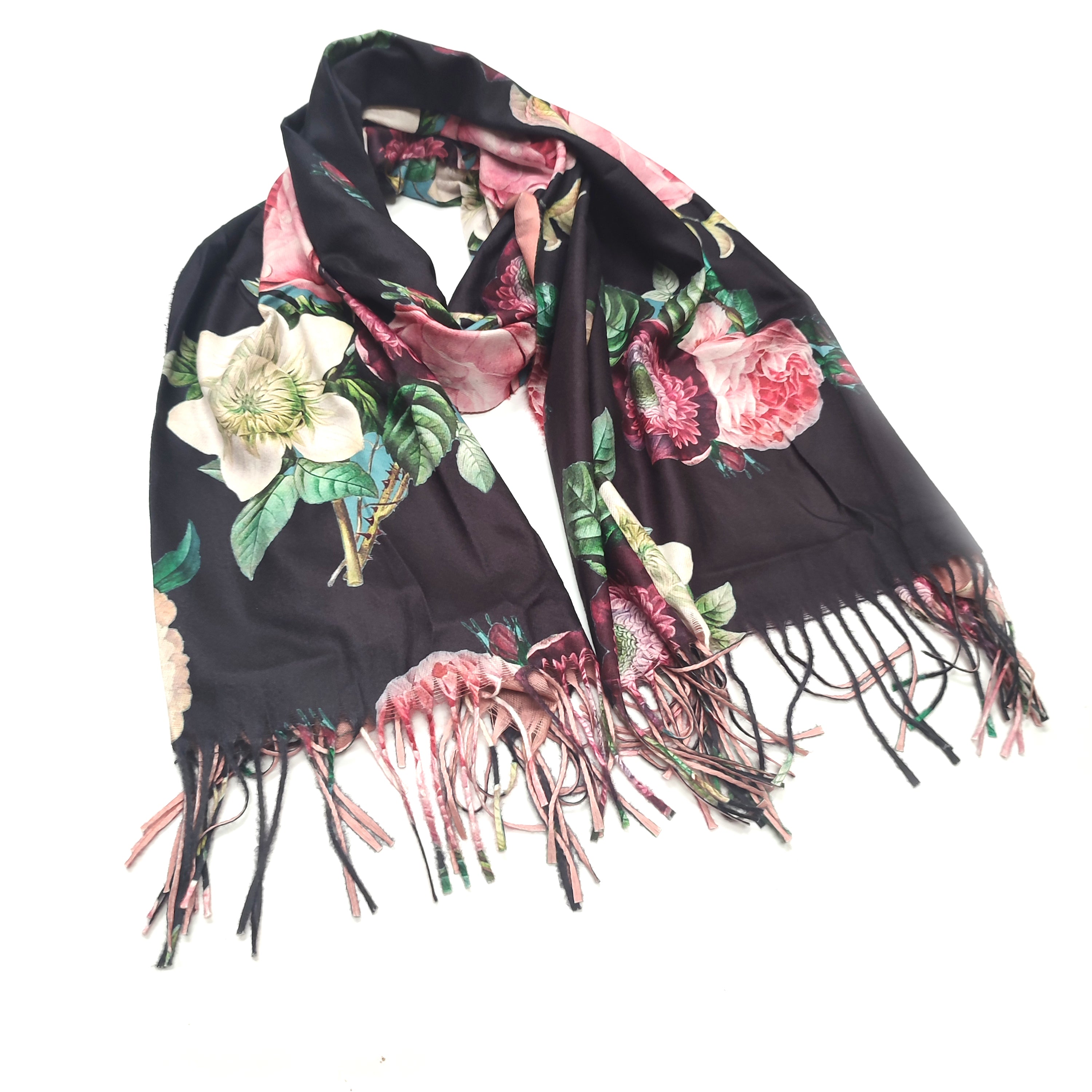 Vintage Roses Pashmina Style Scarf - Exclusive Design