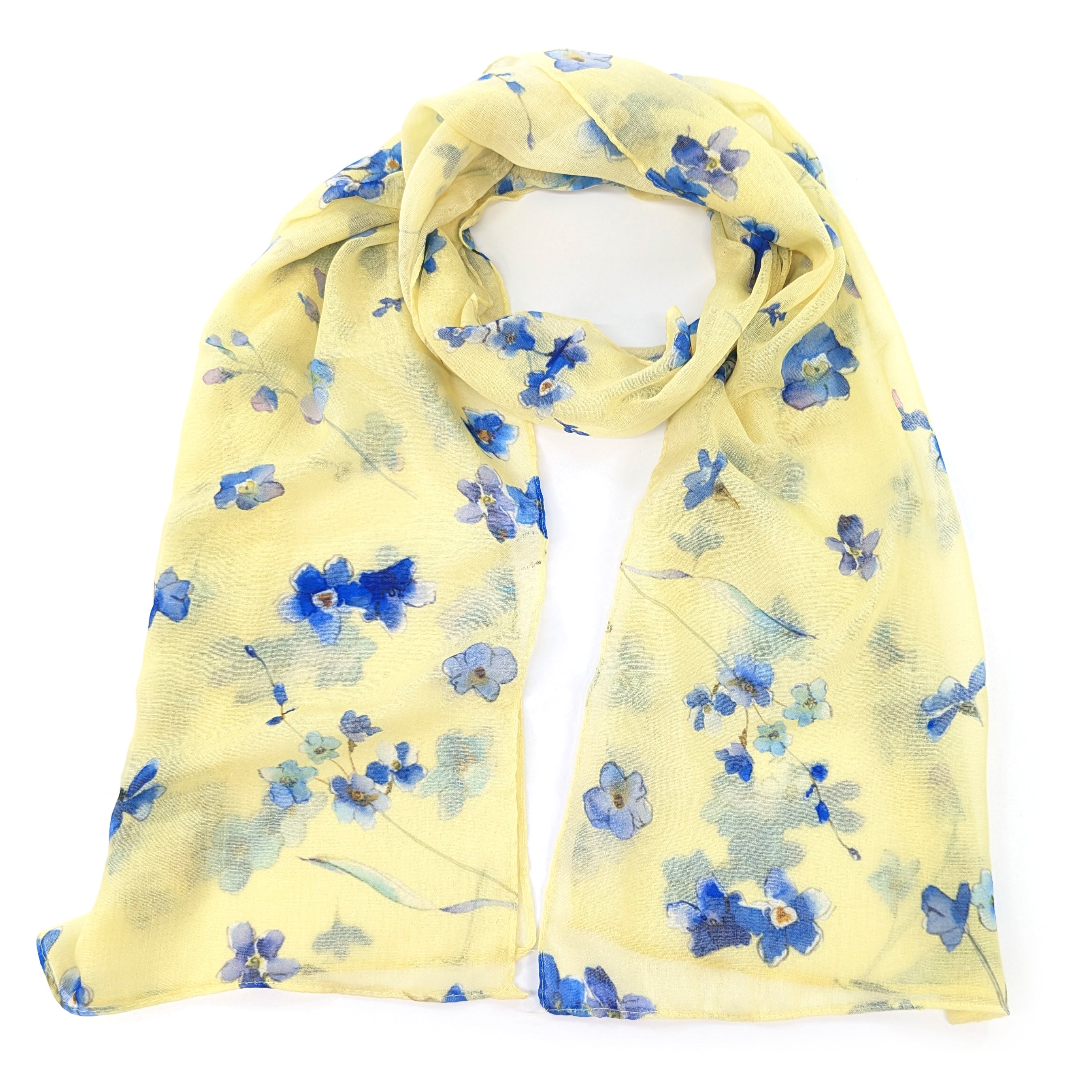 Forget Me Not Scarf (50x180cm) - Yellow - Exclusive Design