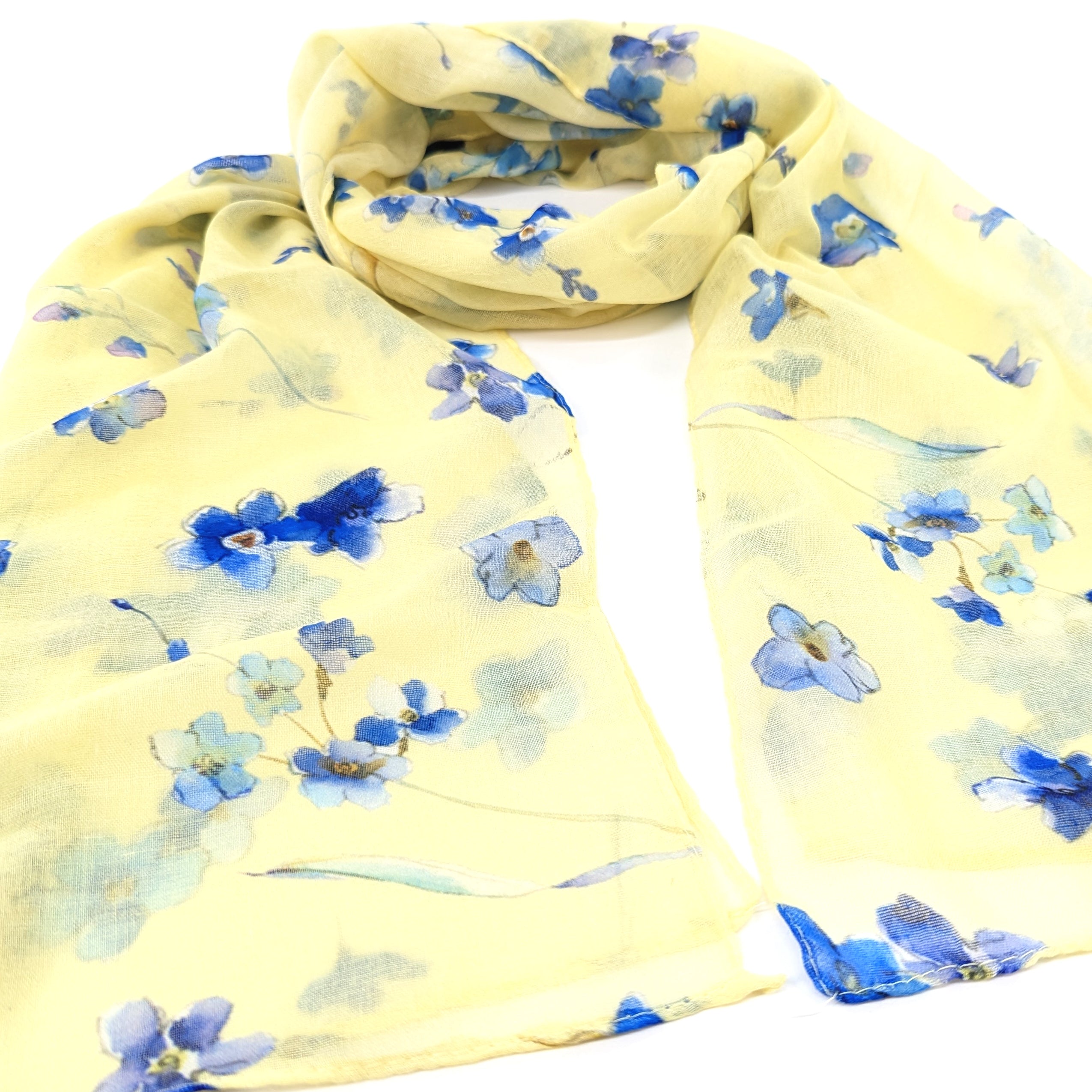 Forget Me Not Scarf (50x180cm) - Yellow - Exclusive Design