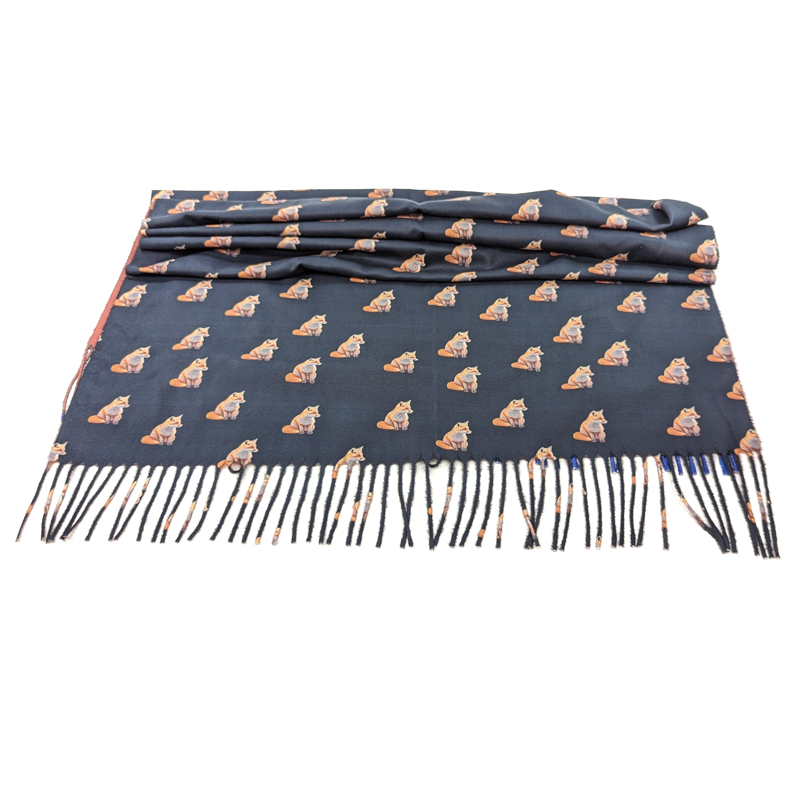 Midnight Fox Pashmina Style Scarf - Exclusive Design (70x180cm)