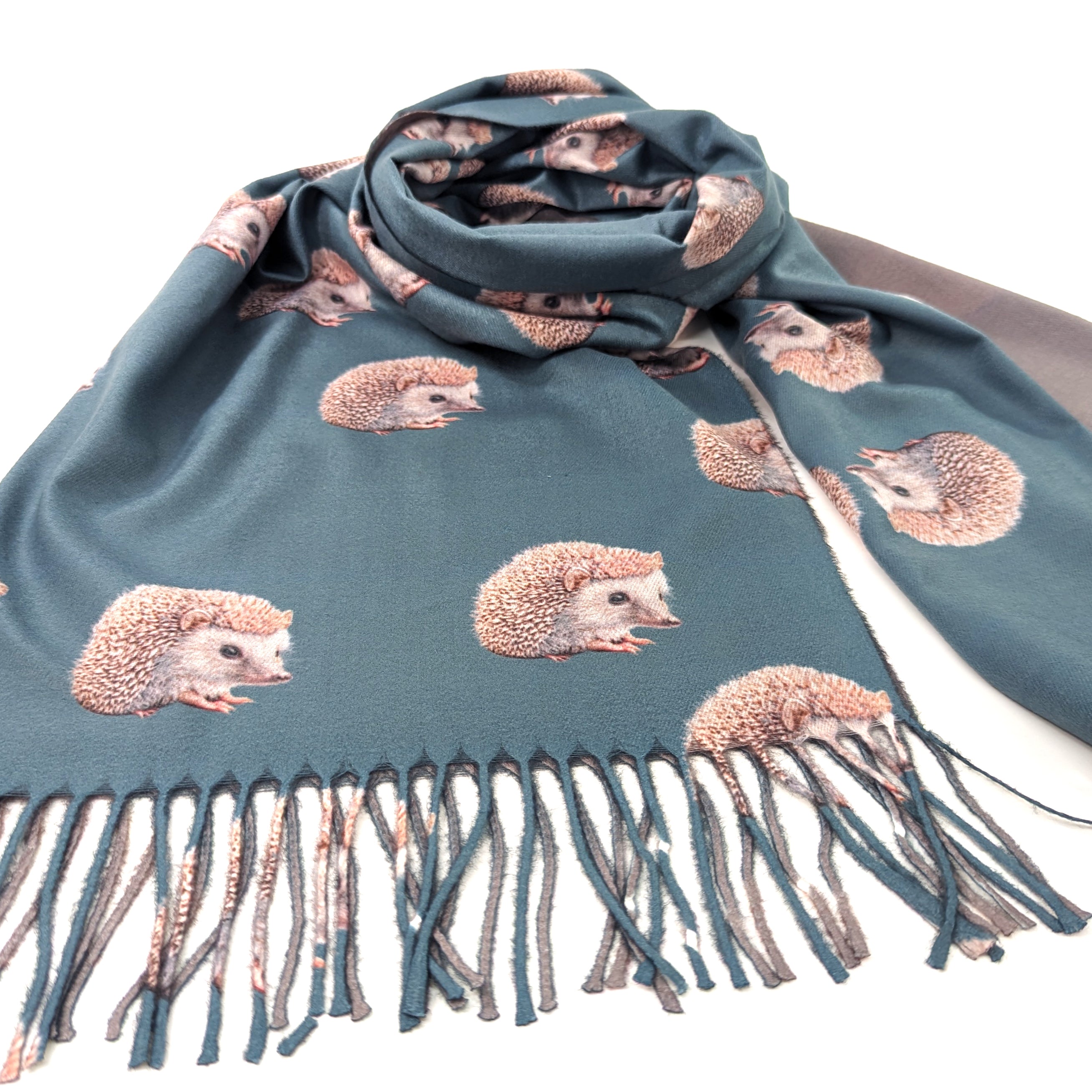 Hot Chocolate Hedgehog Pashmina Style Scarf - Exclusive Design (70x180cm)