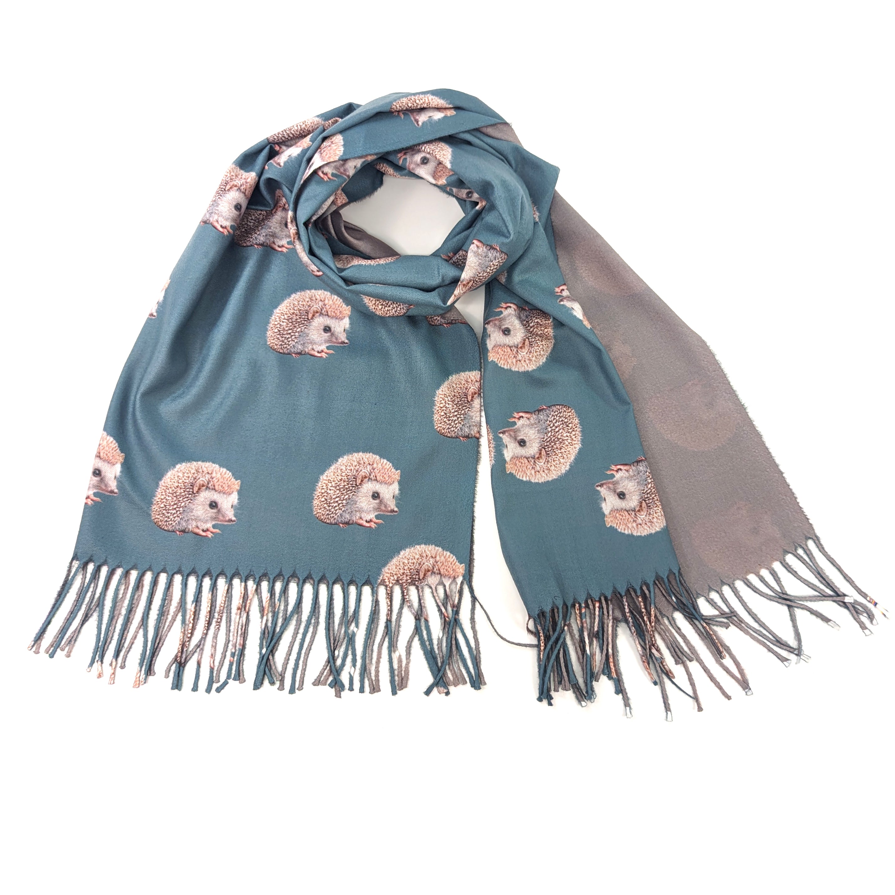 Hot Chocolate Hedgehog Pashmina Style Scarf - Exclusive Design (70x180cm)