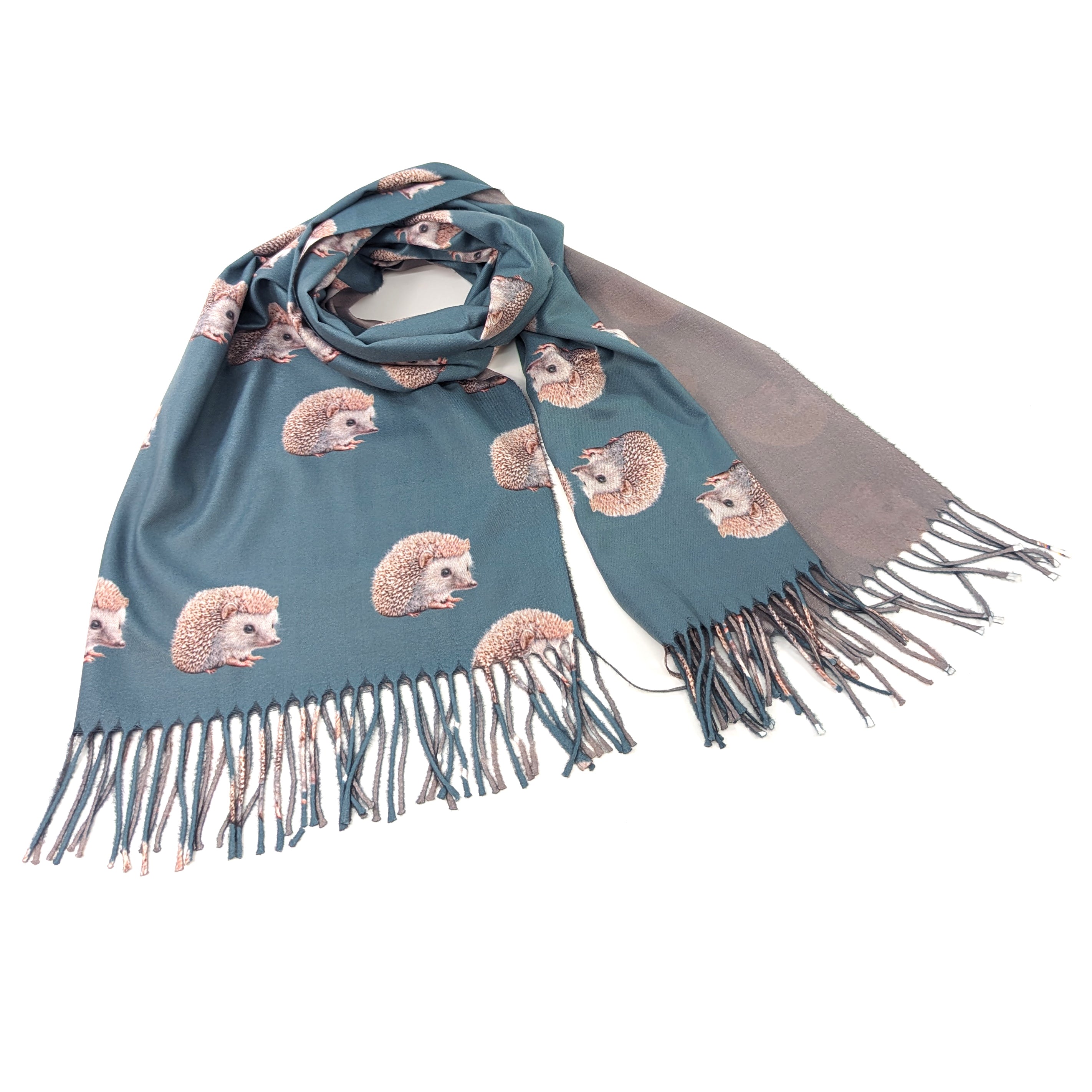 Hot Chocolate Hedgehog Pashmina Style Scarf - Exclusive Design (70x180cm)