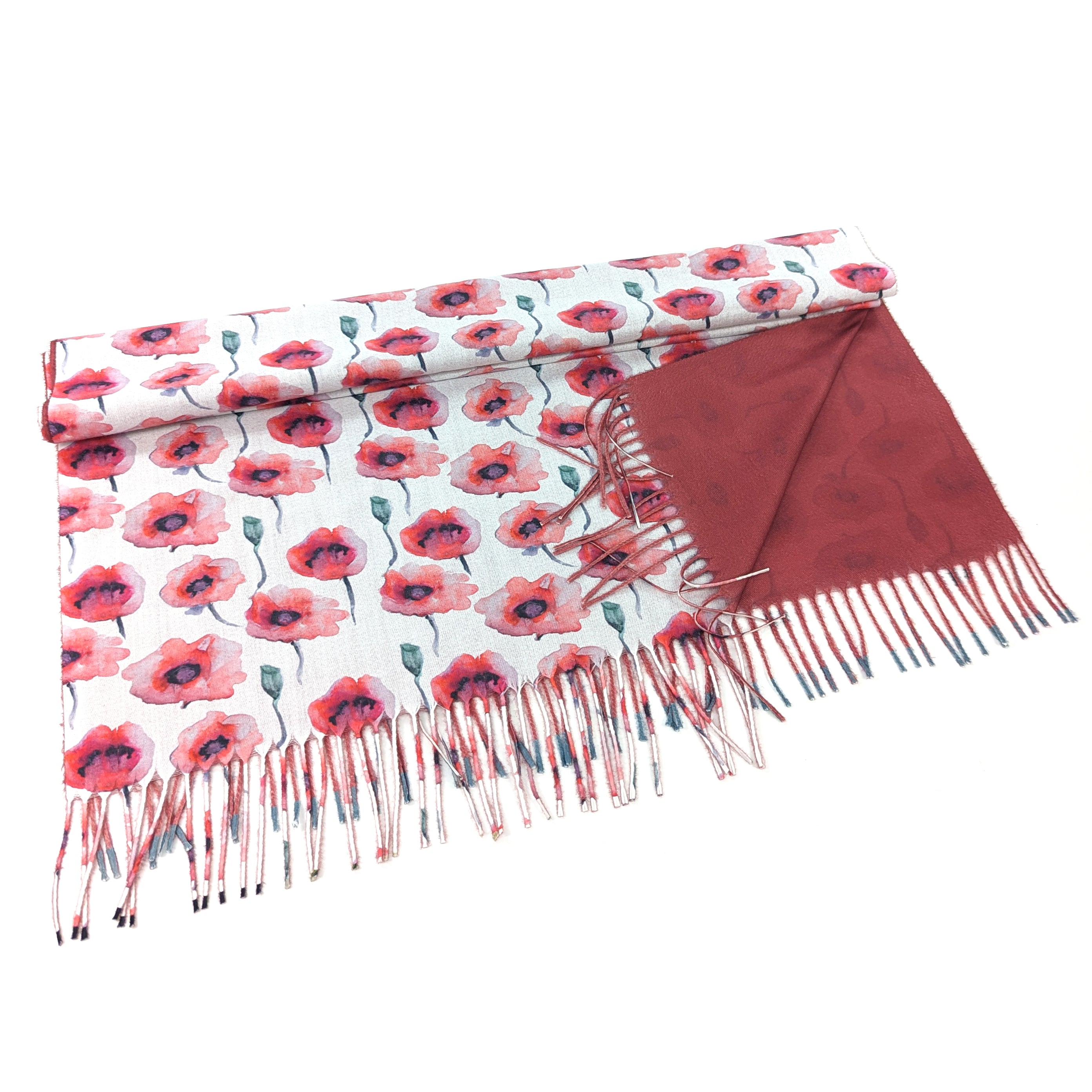 Foulard style Pashmina Midnight Fox - Design exclusif (70x180cm)