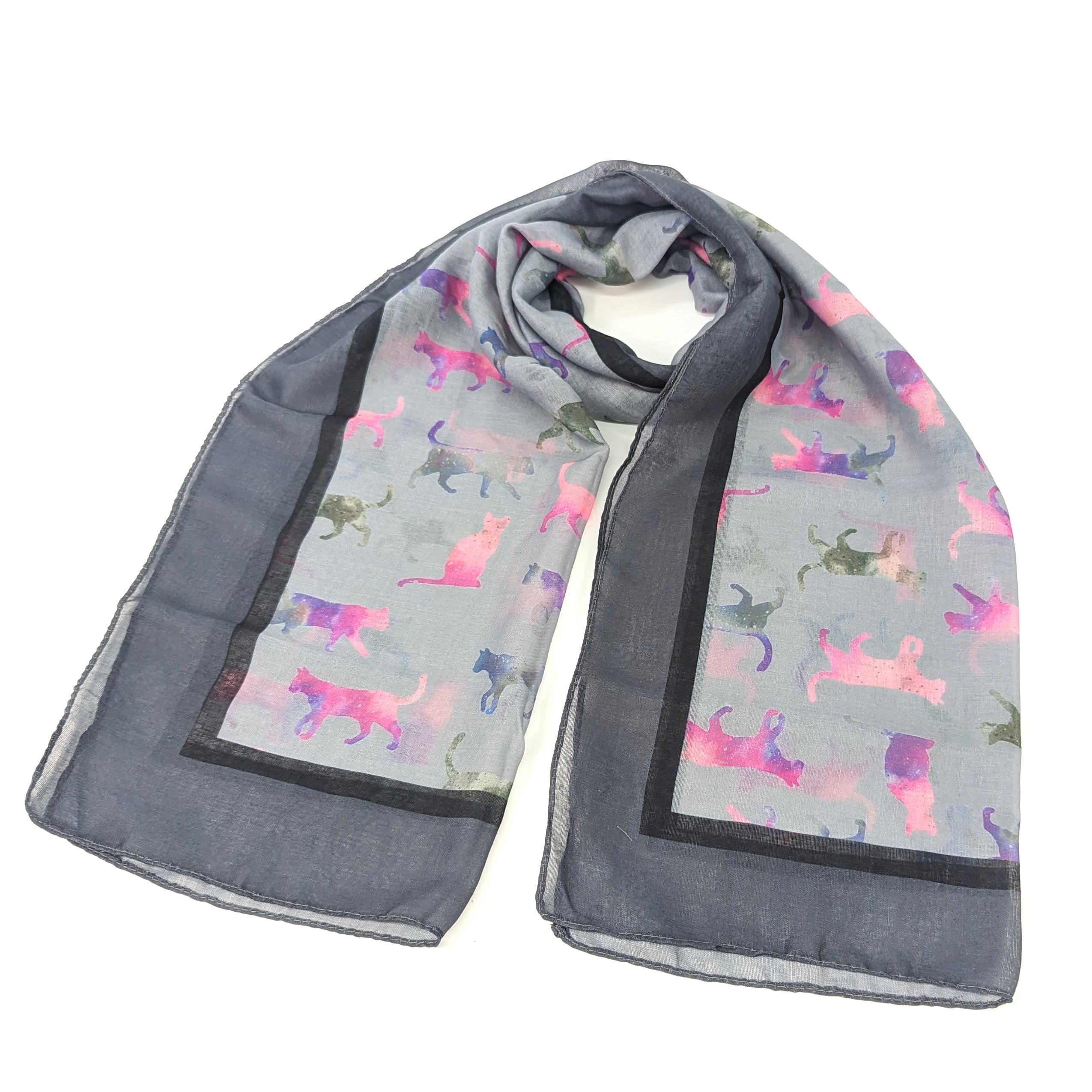 Clio The Cat Scarf - Slate Grey (50x180cm)