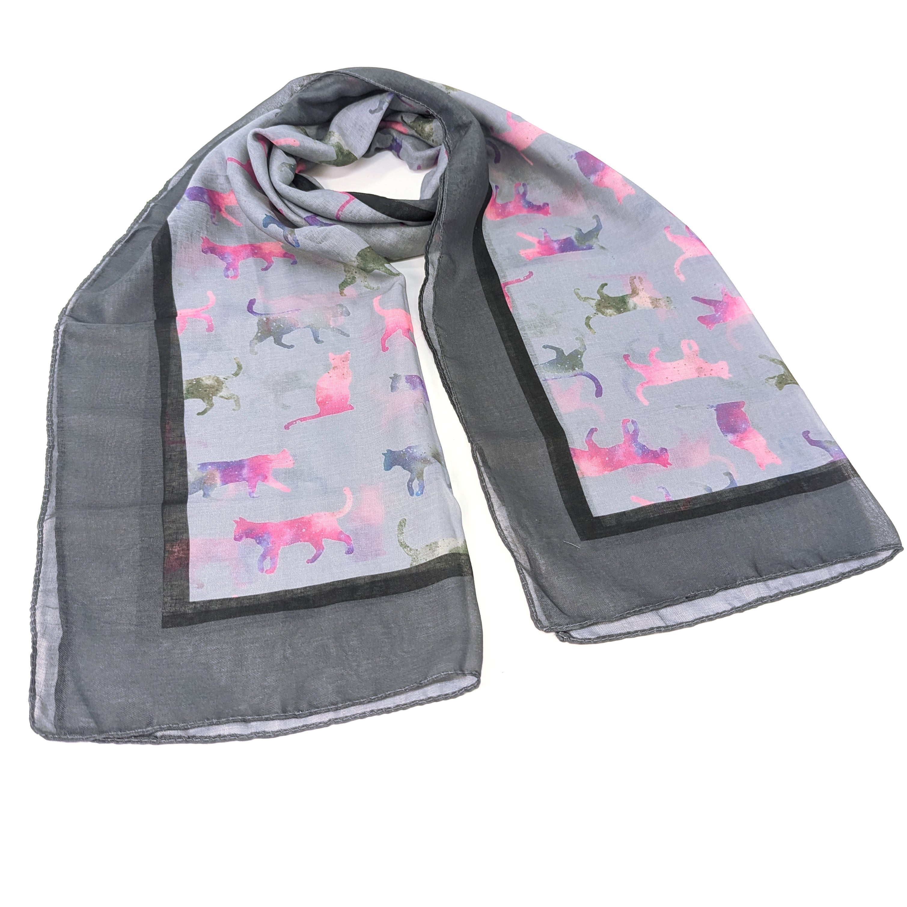 Clio The Cat Scarf - Slate Grey (50x180cm)