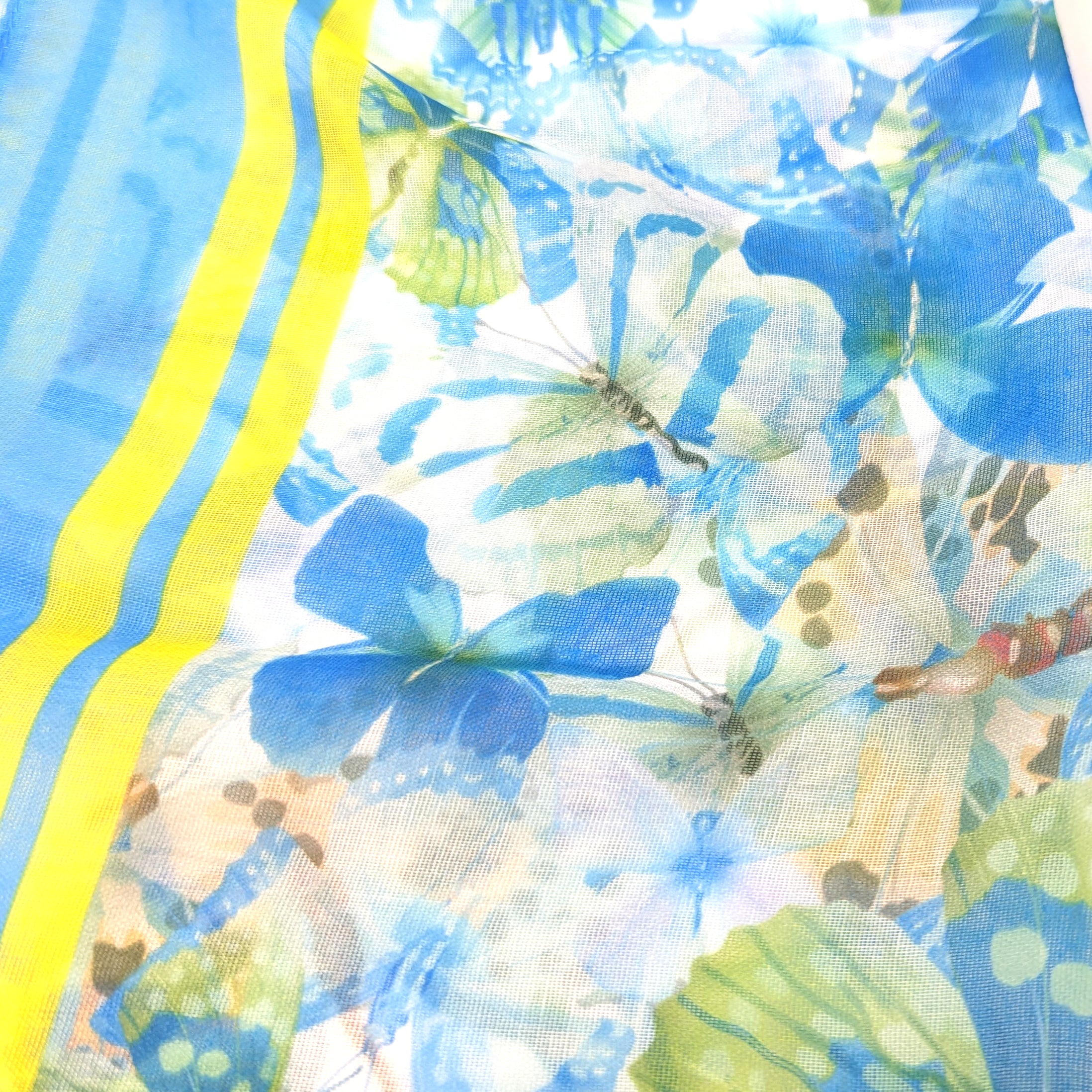 Anteros - Flutter of Butterflies -Sunny Turquoise (50 x 180cm)