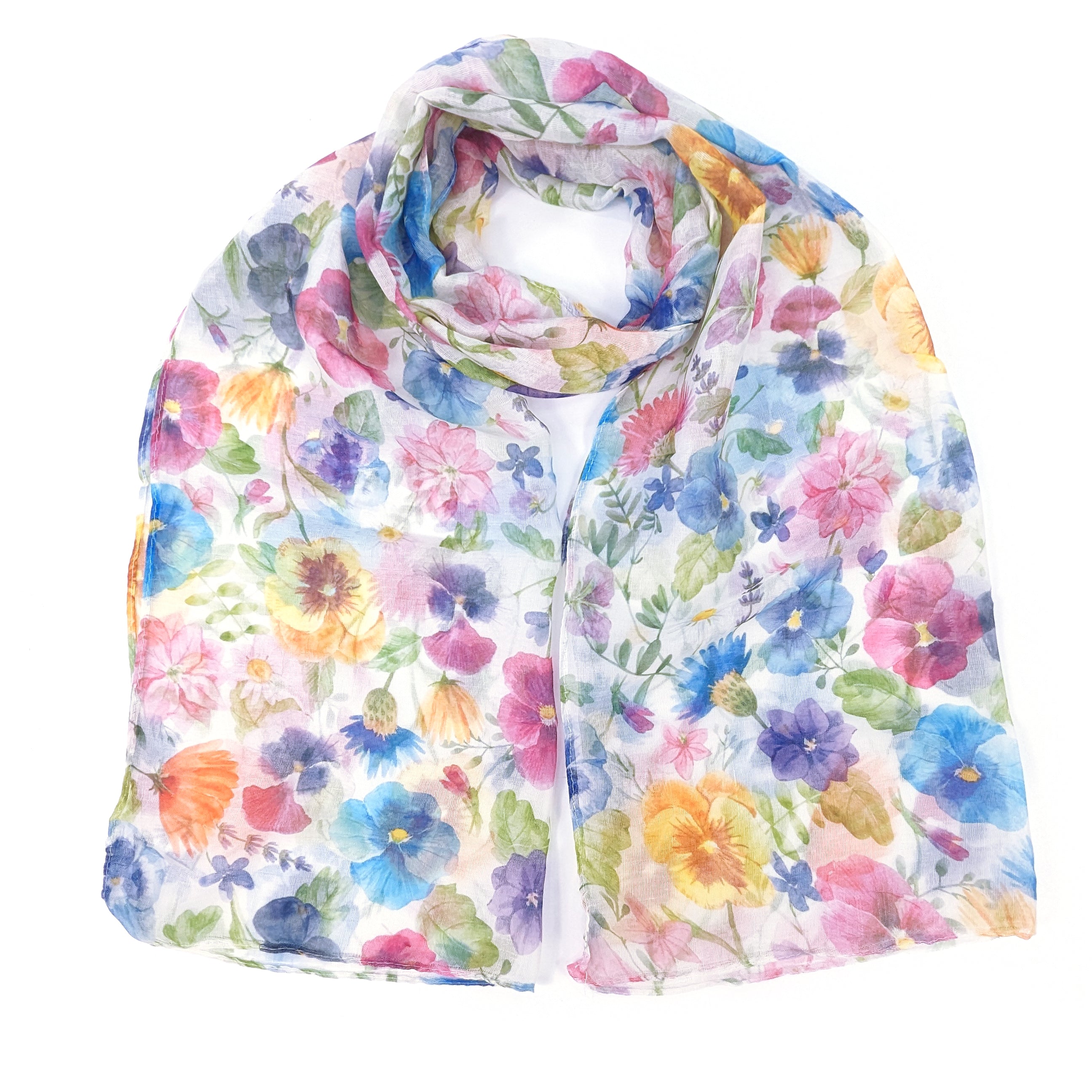 Pretty Pansy Scarf - Exclusive Design (50x180cm)