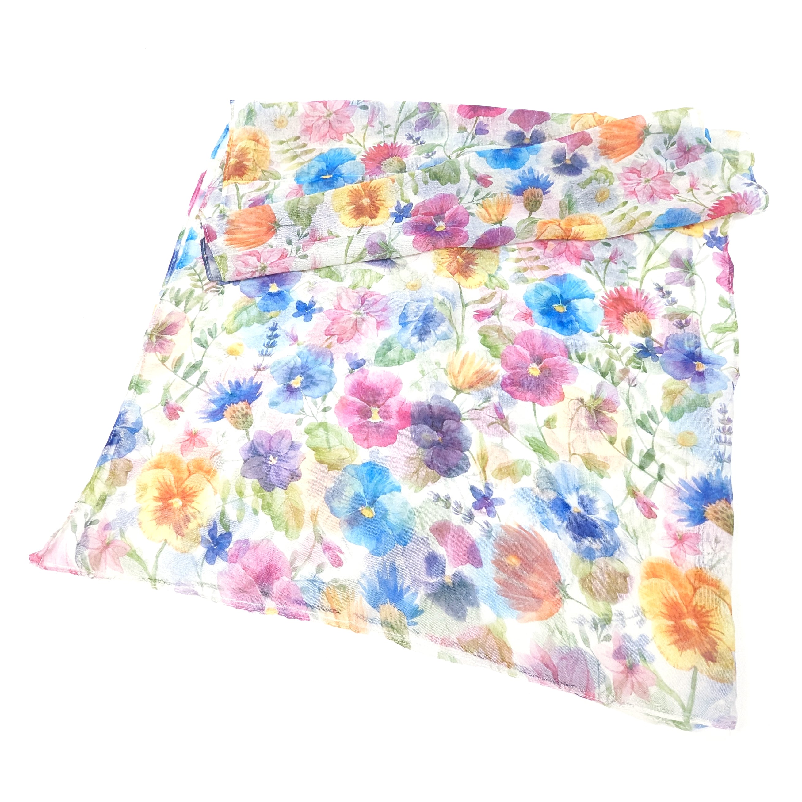 Pretty Pansy Scarf - Exclusive Design (50x180cm)