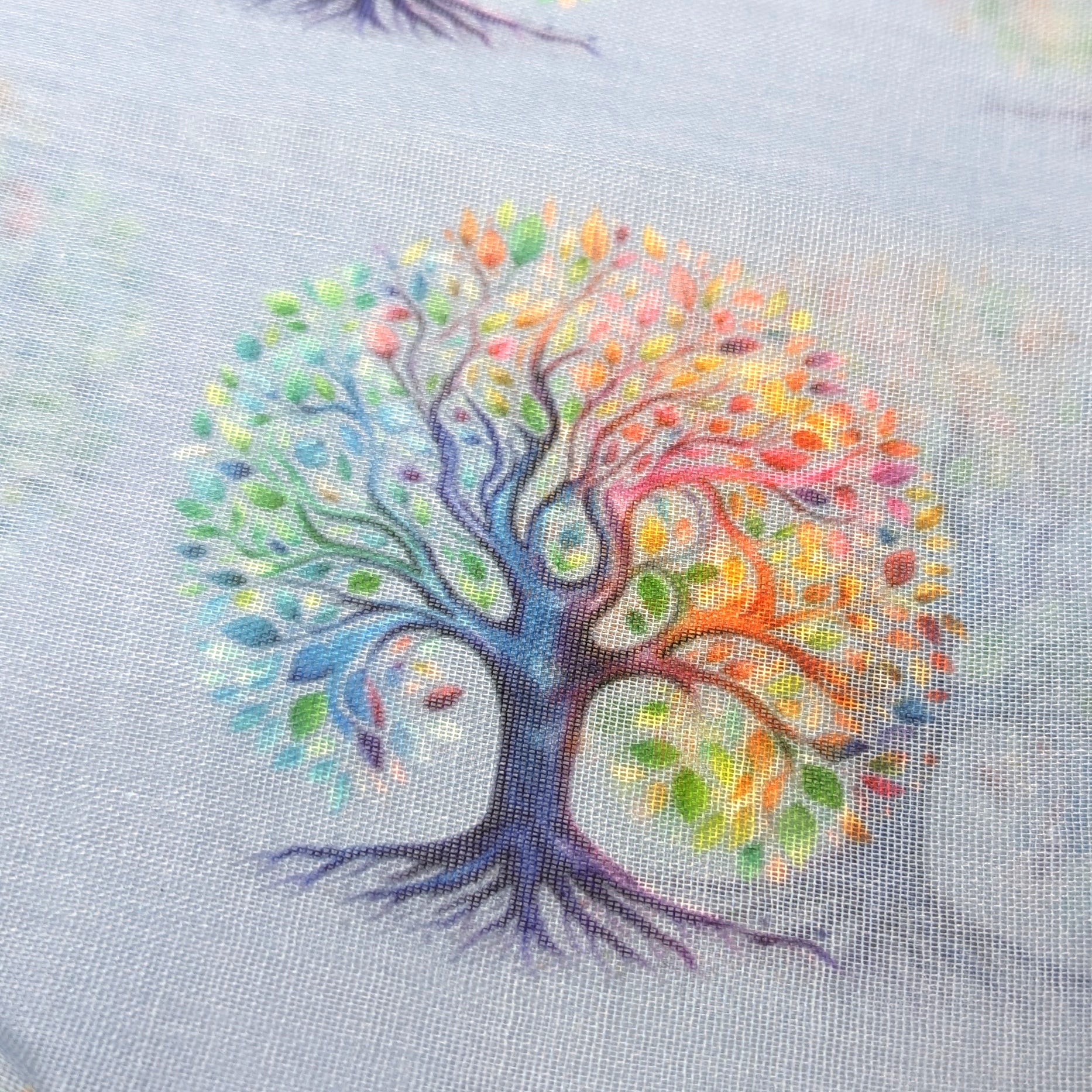 Rainbow Tree of Life Scarf - Exclusive Design (50x180cm)
