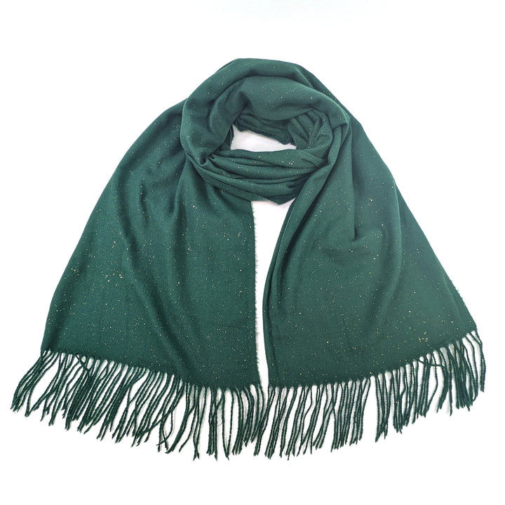 Sparkly Petra Pashmina Scarf (70x180cm) - Dark Green