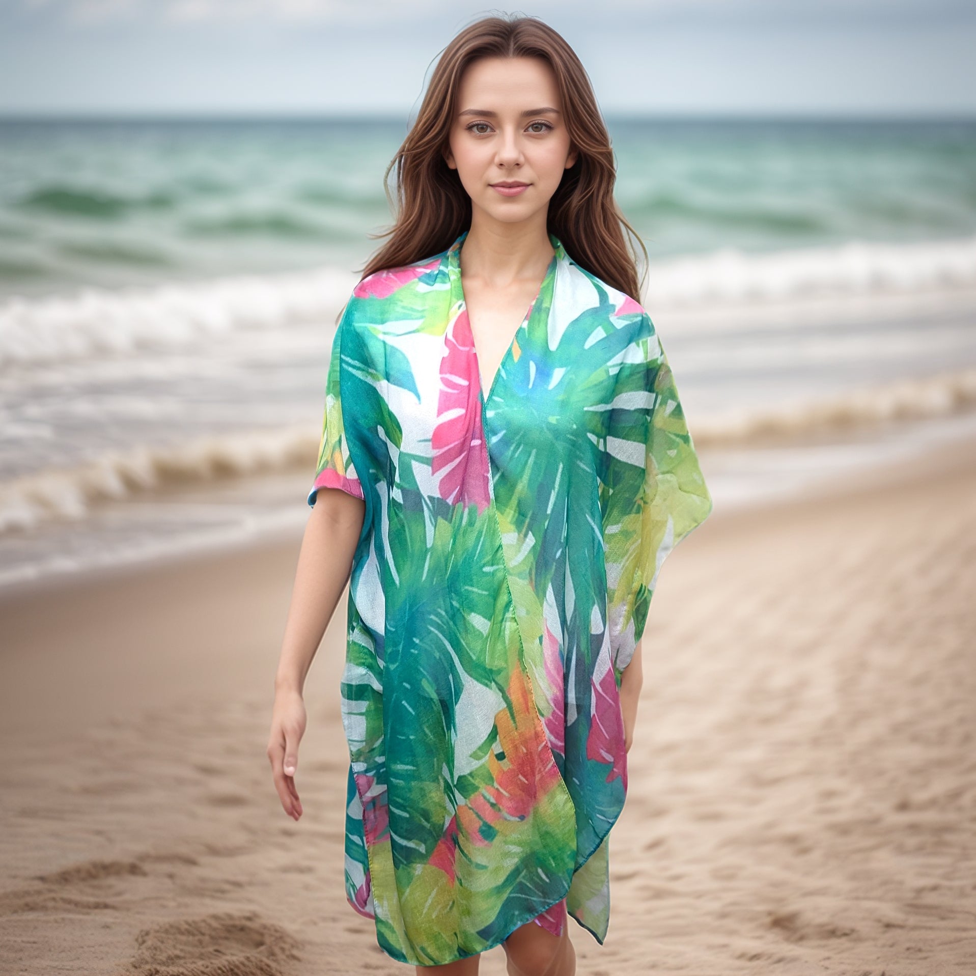 Bright Tropical Flowers Kaftan (90x180cm) - Exclusive Design