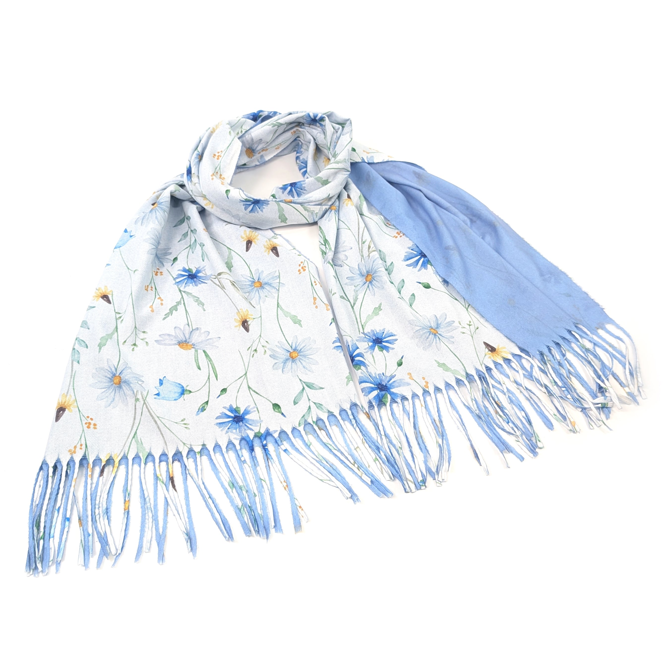 Blue Cornflower Pashmina (70x180cm) - Exclusive Design