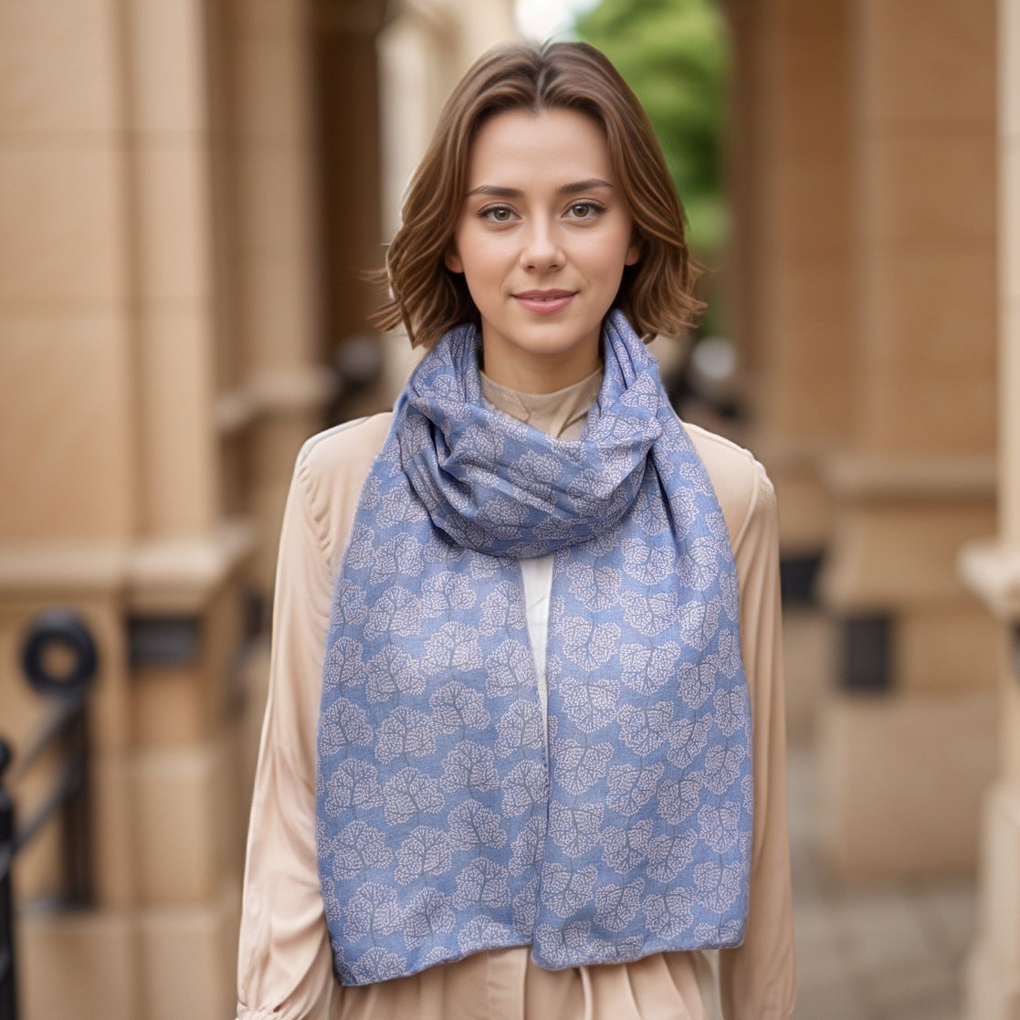 Lilac Tree of Life Scarf (50x180cm) - Exclusive Design