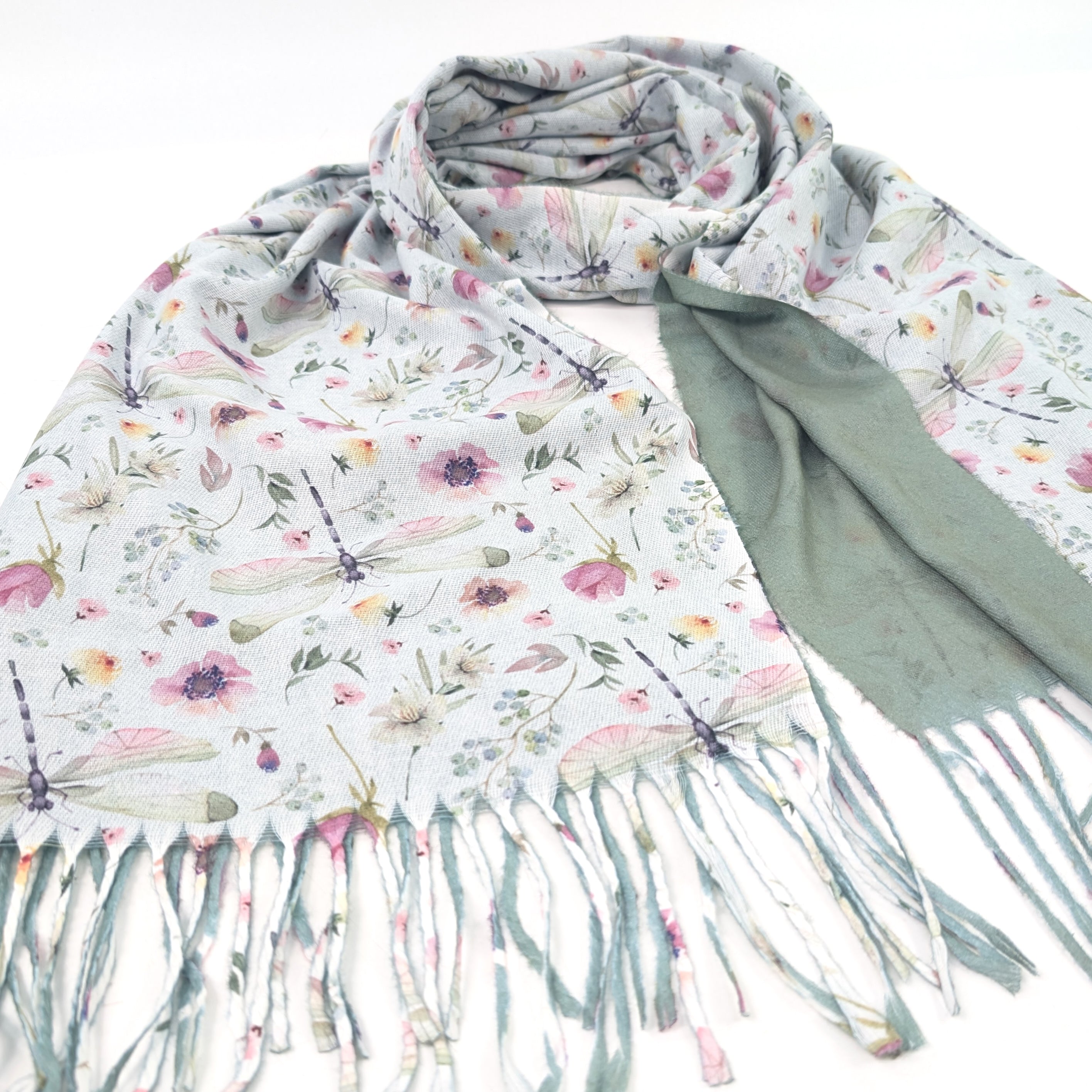 Pastel Dragonfly Pashmina (70x180cm) - Exclusive Design