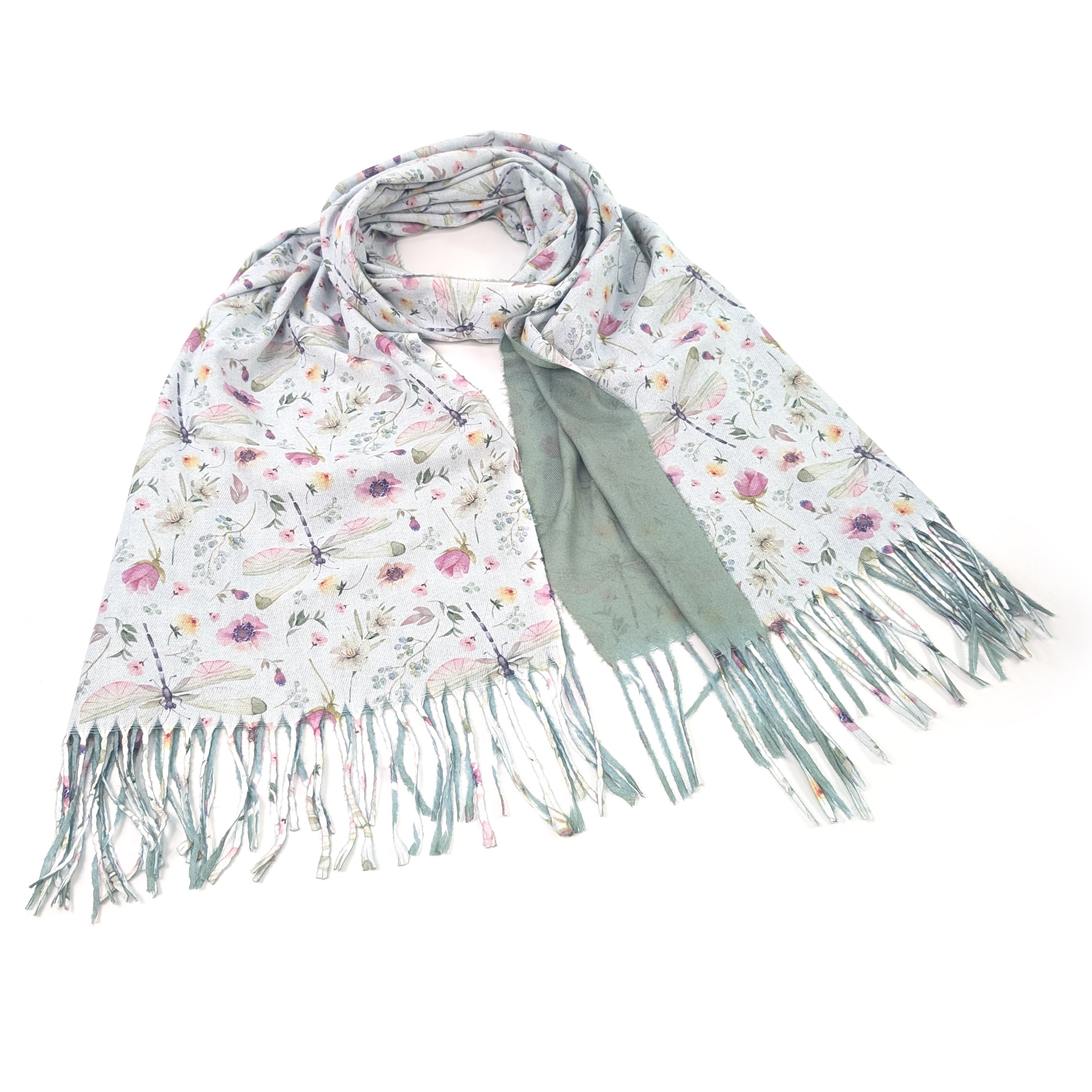 Pastel Dragonfly Pashmina (70x180cm) - Exclusive Design